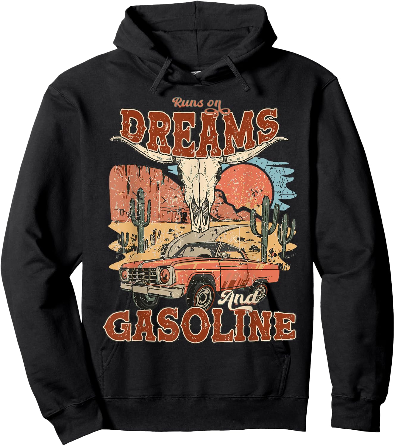 Runs On Dreams And Gasoline | I Got A Heart Like A Truck Hoodie - Hoodie | Black