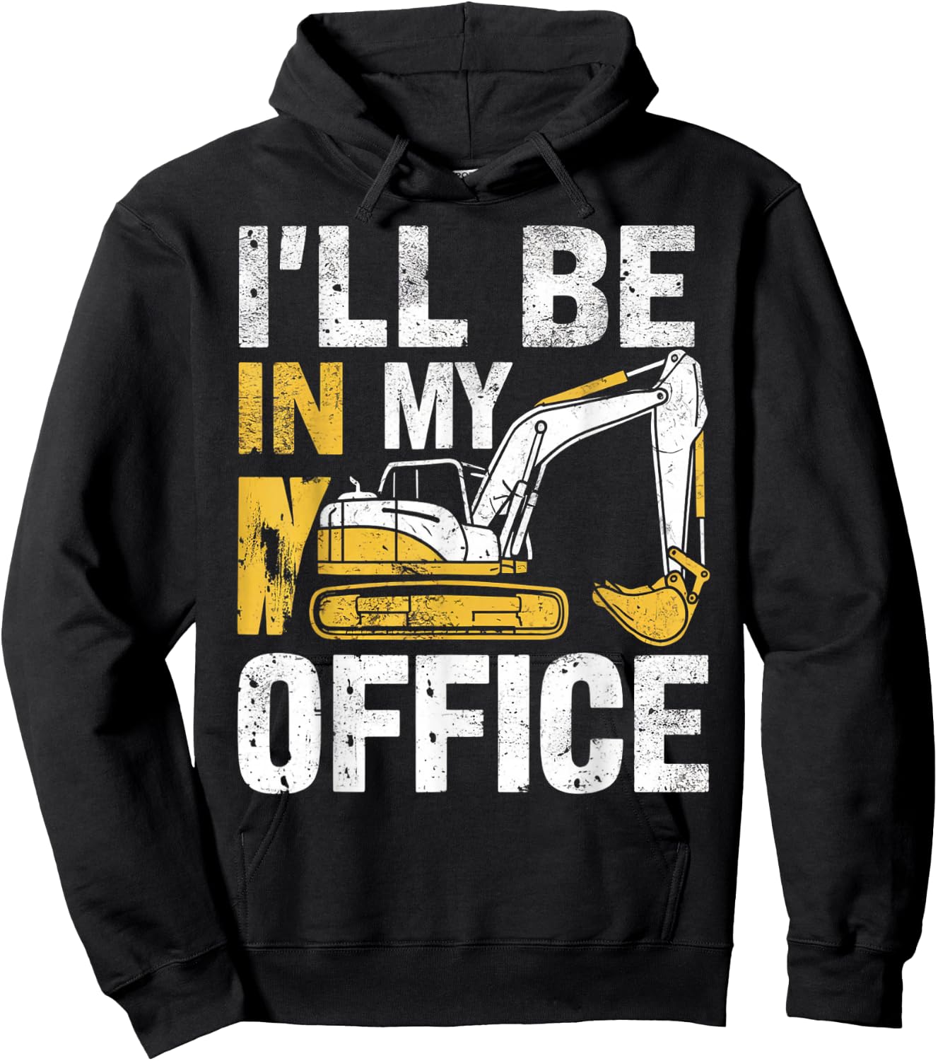 Funny Excavator Apparel For Construction Vehicle Lovers Hoodie - Hoodie | Black