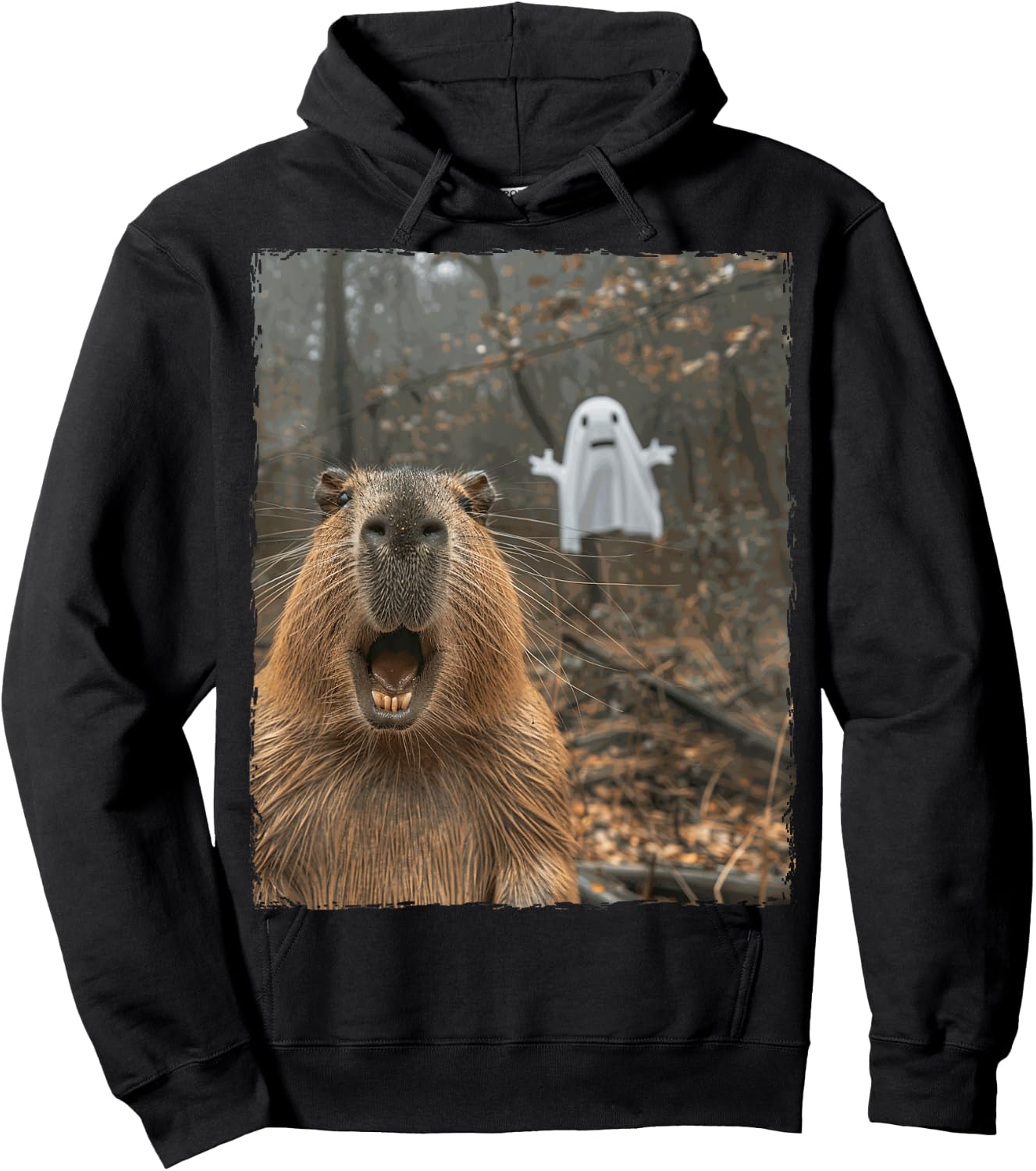 Funny Capybara Halloween Hoodie - Hoodie | Black