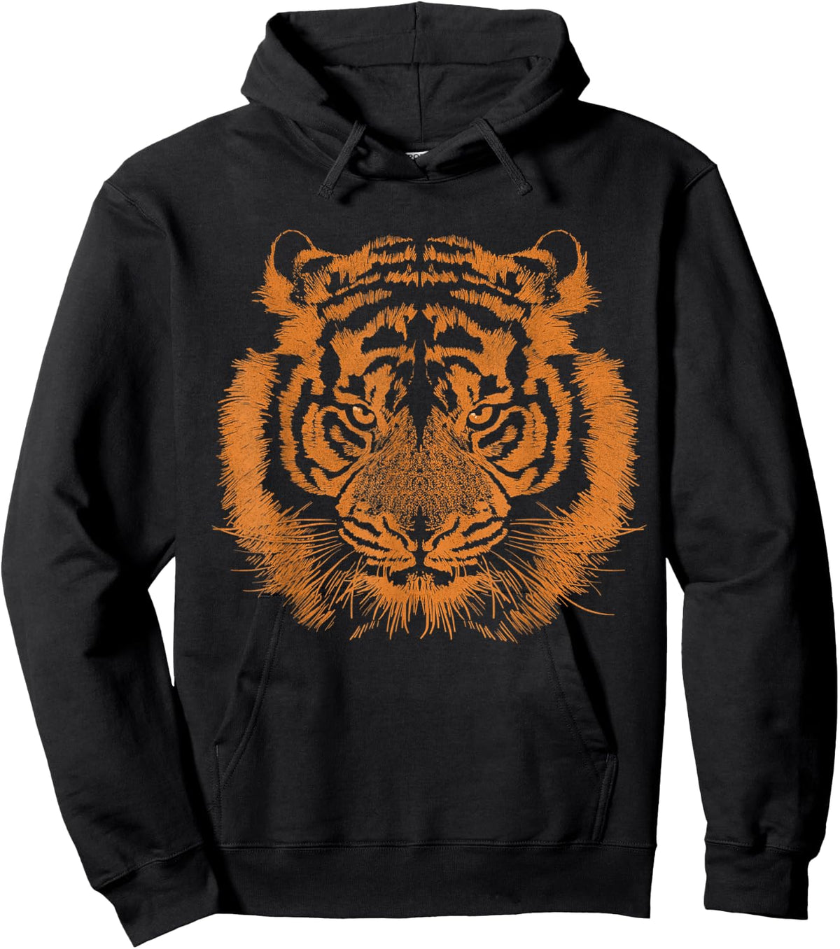 Vintage Tiger head Striped Women Animal cub lover Hoodie - Hoodie | Black