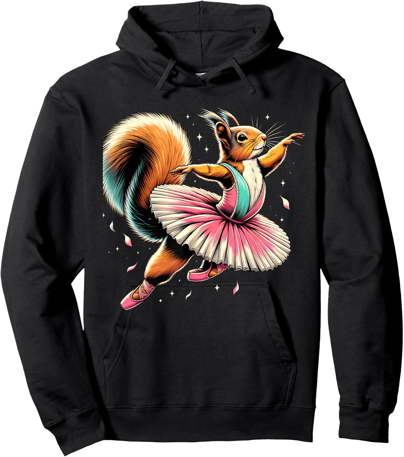 Ballerina Wild squirrel Dancing Hoodie - Hoodie | Black