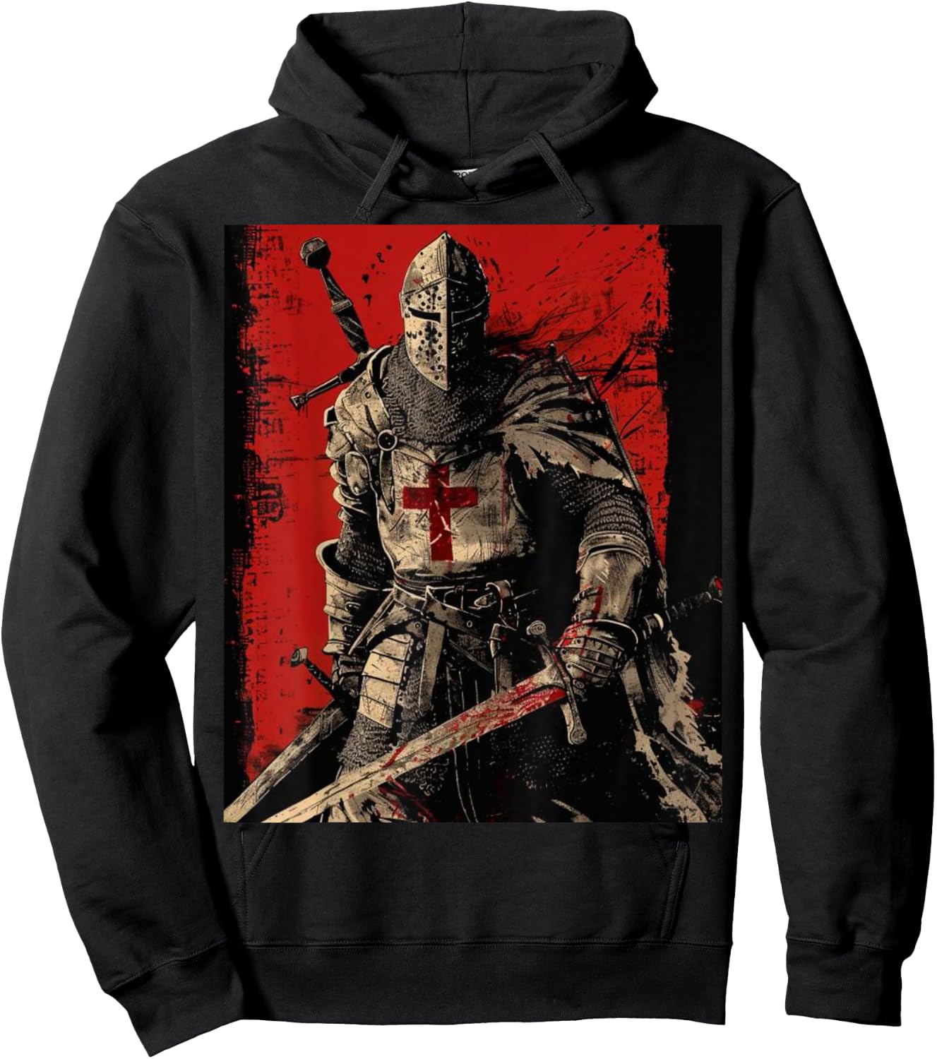 Knight Christian Templar Warrior Of God Crusader Gift Hoodie - Hoodie | Black