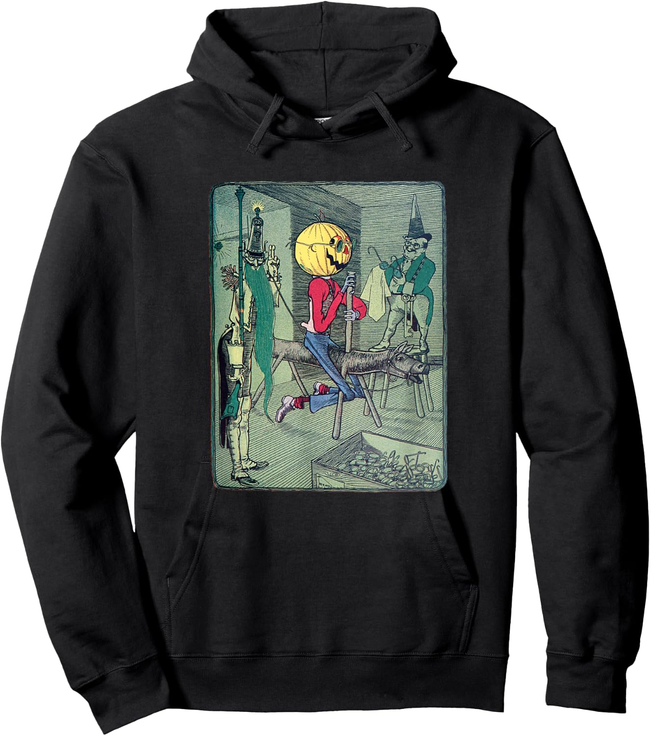 Jack Pumpkinhead & The Sawhorse Arrive in the Emerald City Hoodie - Hoodie | Black