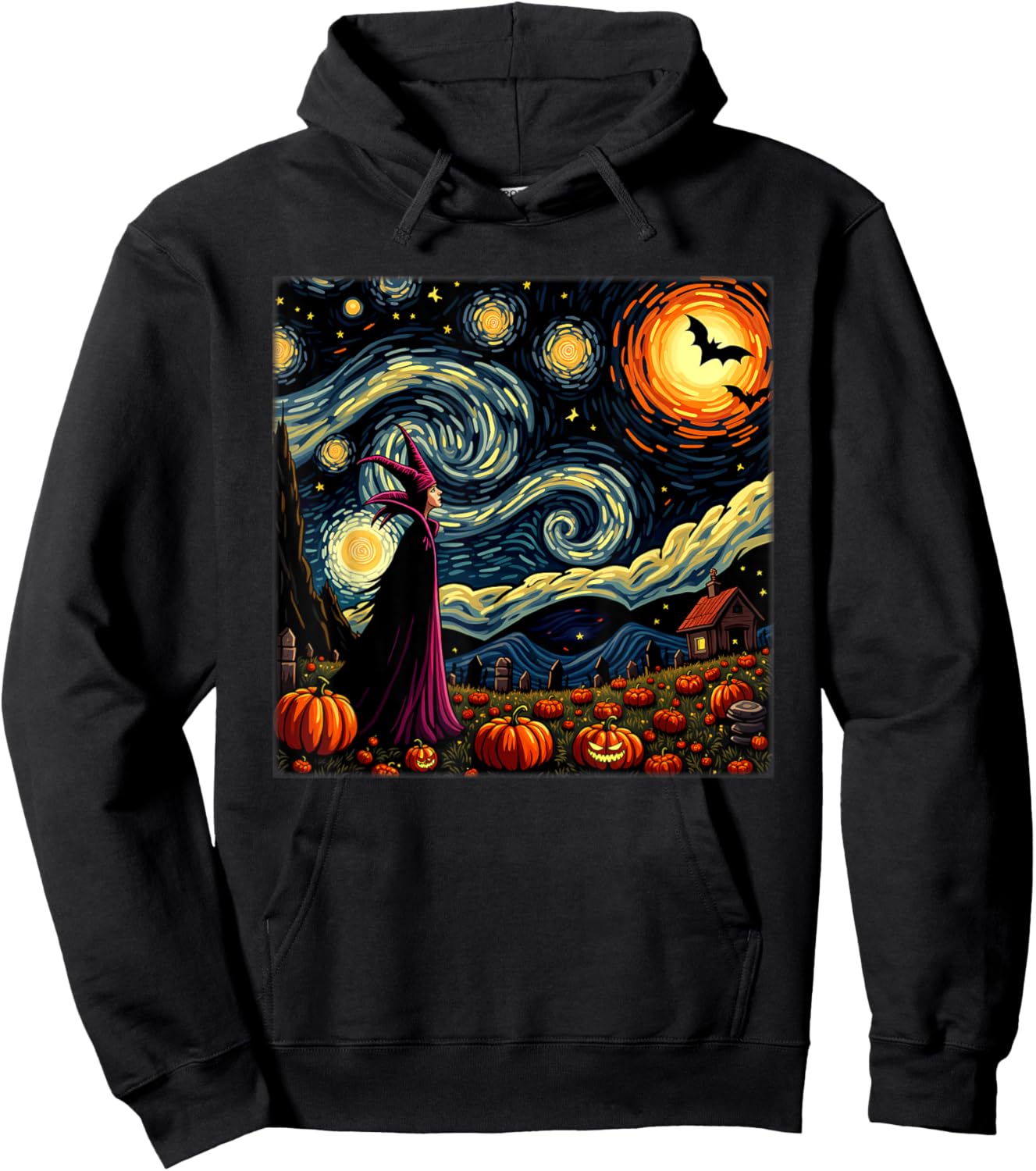 Spooky Halloween Evil Queen Starry Night Hoodie - Hoodie | Black