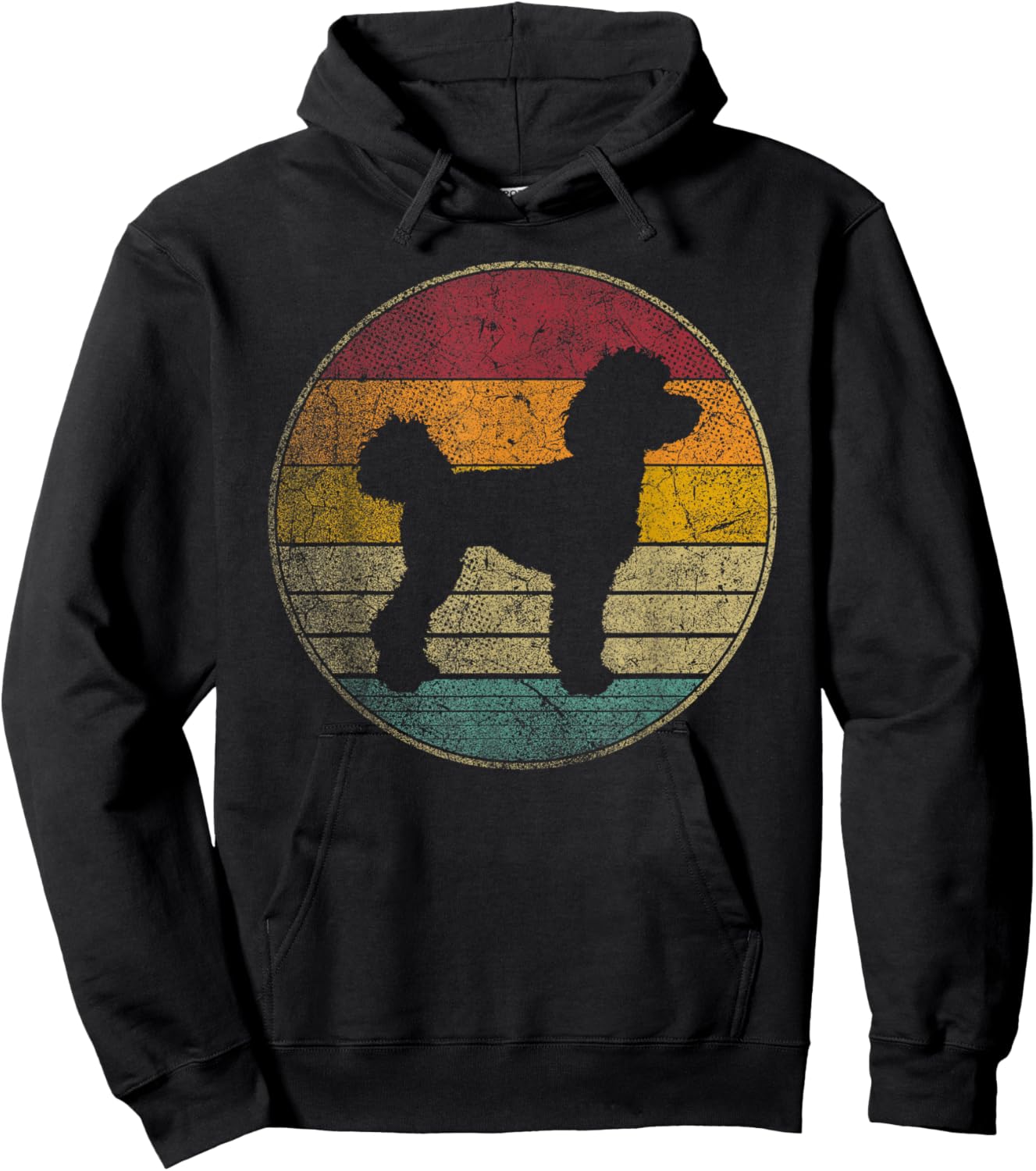 Poodle Dog - Vintage Funny Retro 70's 80's Men Women Hoodie - Hoodie | Black