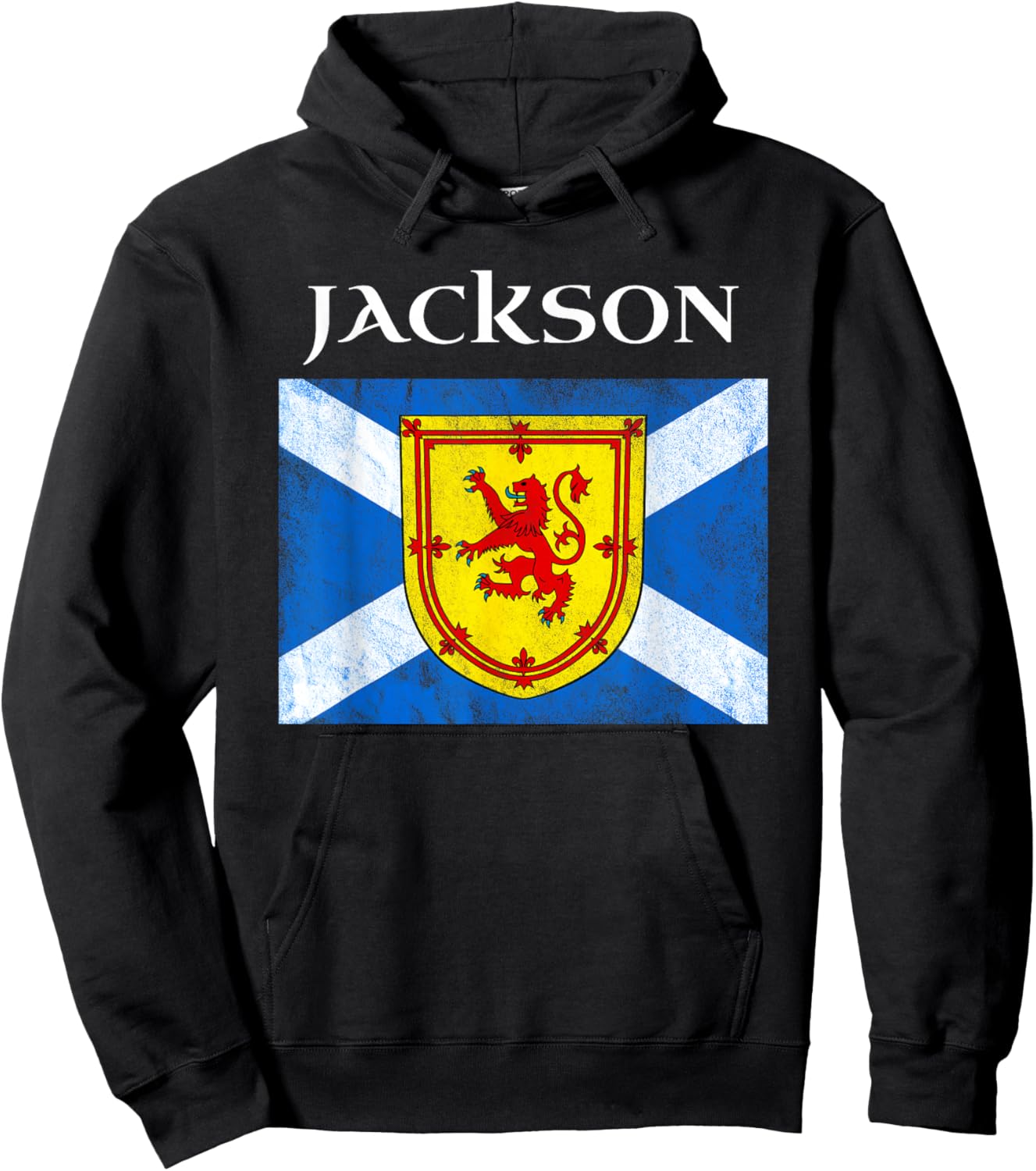 Jackson Scottish Clan Family Name Scotland Flag Hoodie - Hoodie | Black