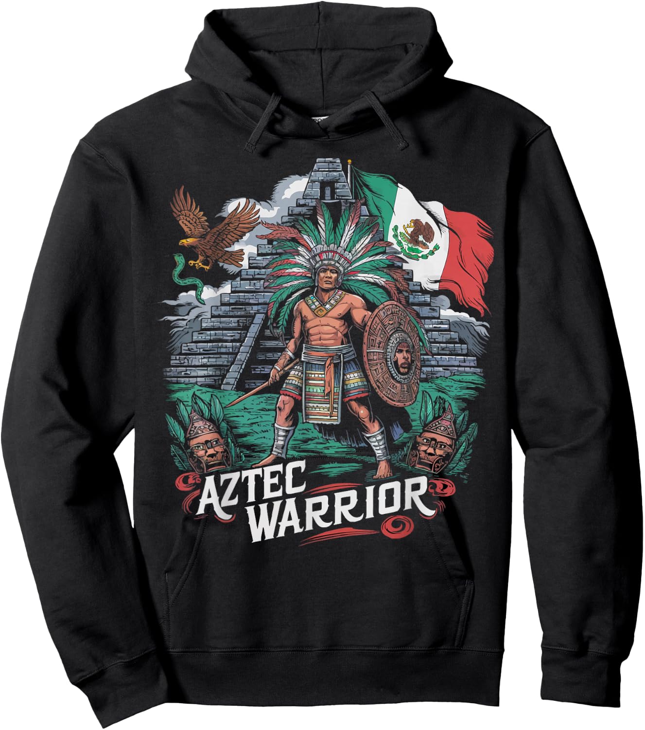 Aztec Warrior Mayan Indigenous Mexican Aztec Jaguar Hoodie - Hoodie | Black