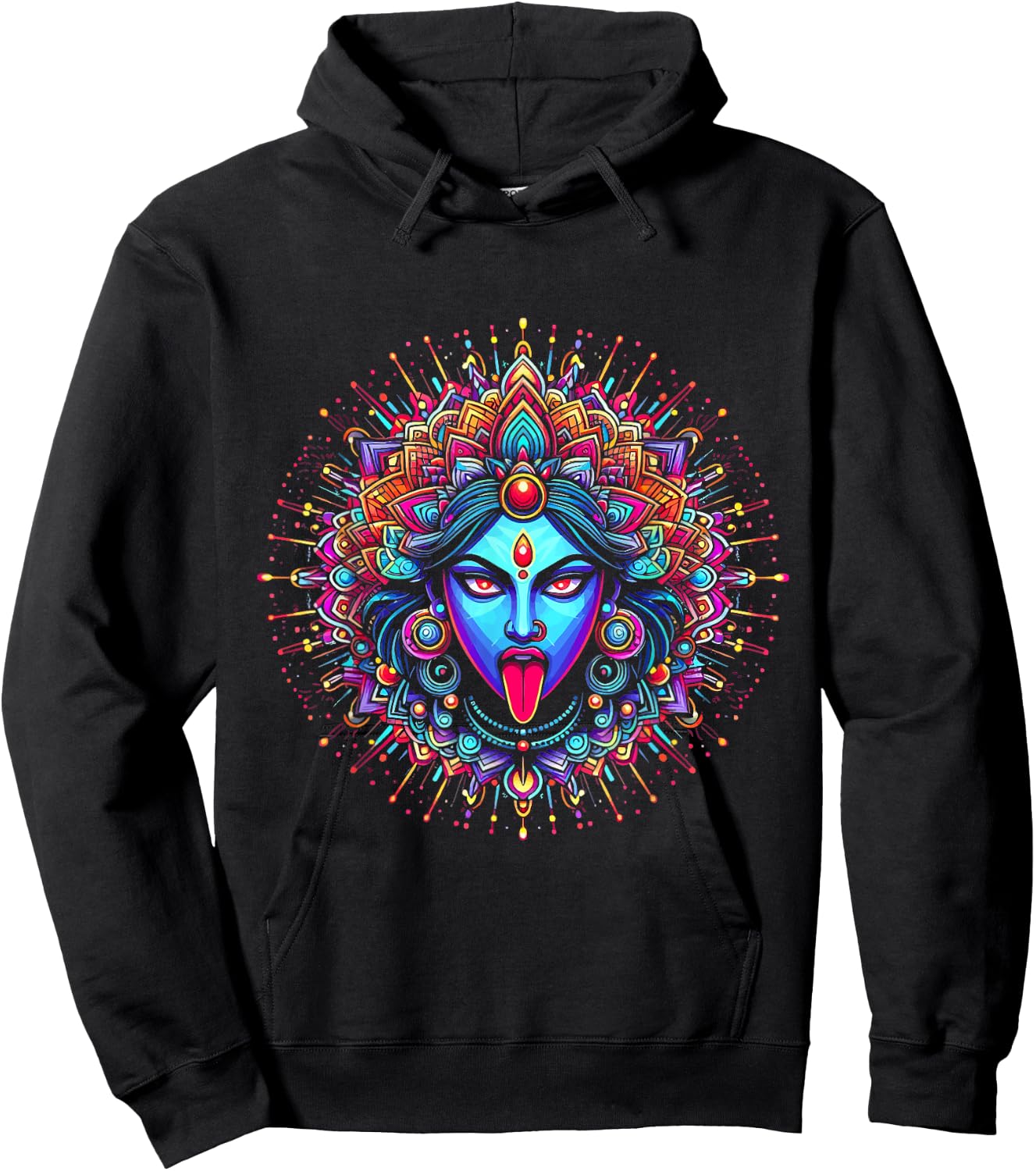 Kali Ma Hindu Goddess Of Death Hindu Mother Fierce Warrior Hoodie - Hoodie | Black
