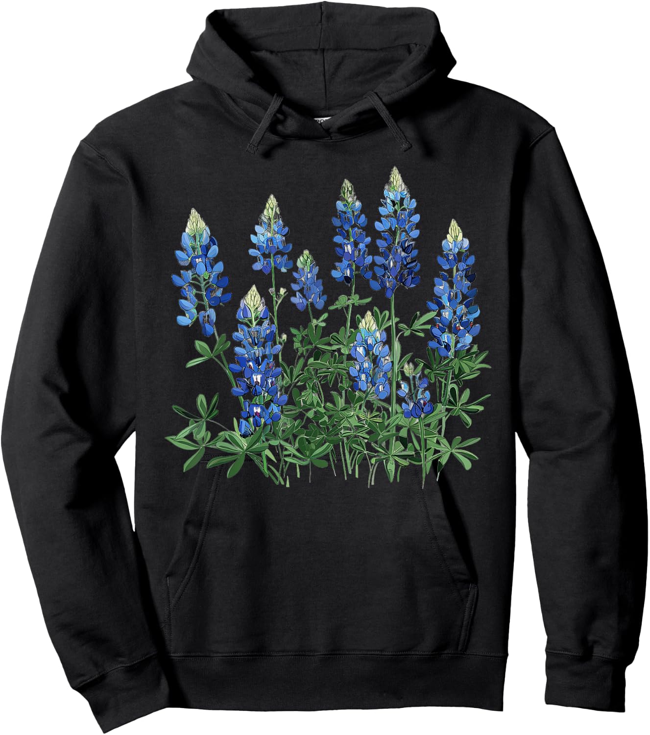 Bluebonnet In The Field Hoodie - Hoodie | Black