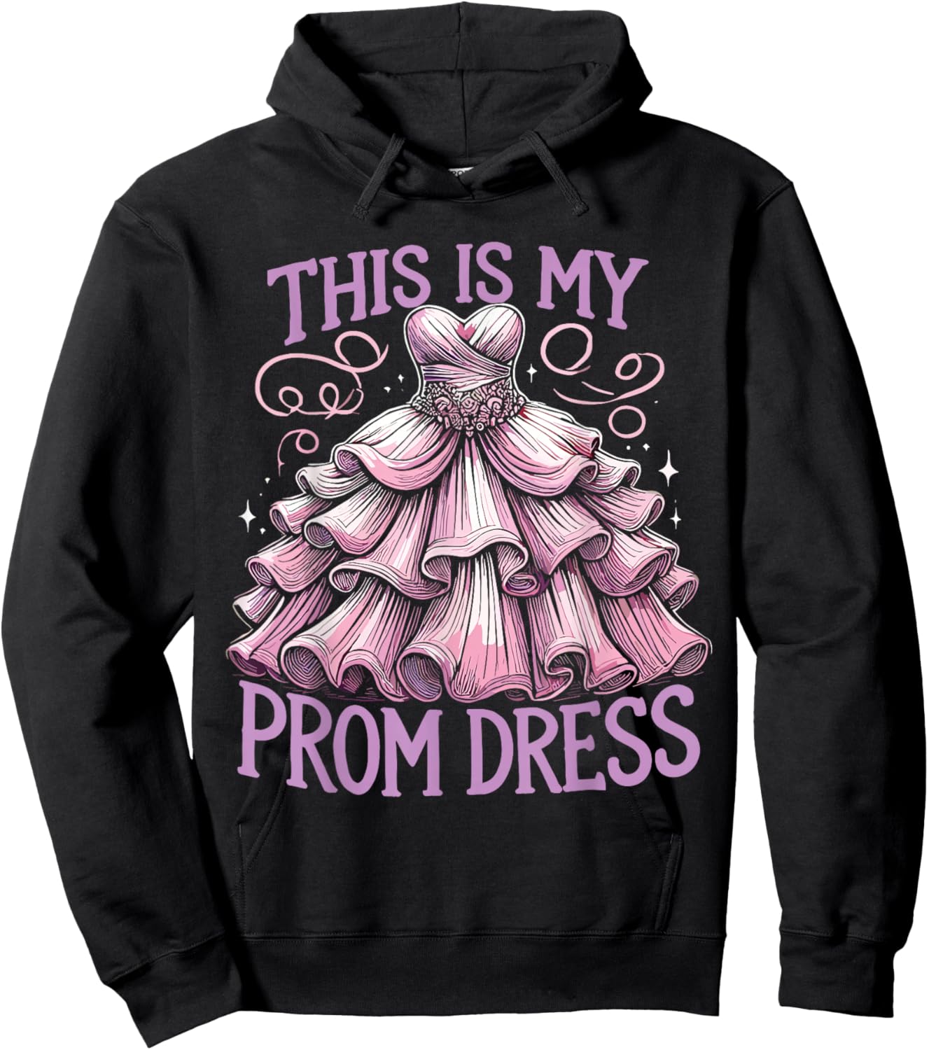 This Is My Prom Dress Graduation University Ball Hoodie - Hoodie | Black