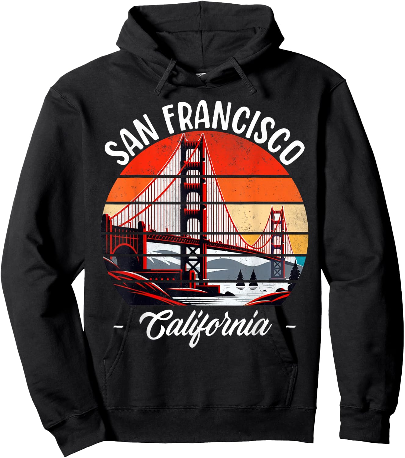Golden Gate Bridge San Francisco California USA Golden Gate Hoodie - Hoodie | Black