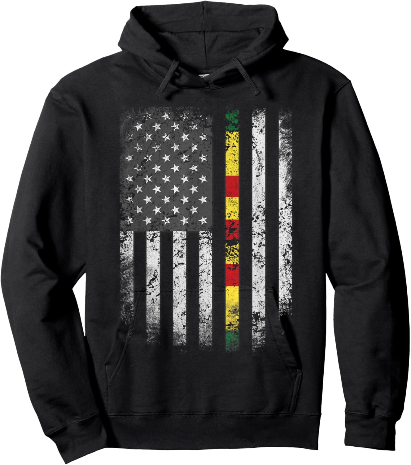 Proud Vietnam Veteran Shirt US Flag Ribbon Father Gift Hoodie - Hoodie | Black