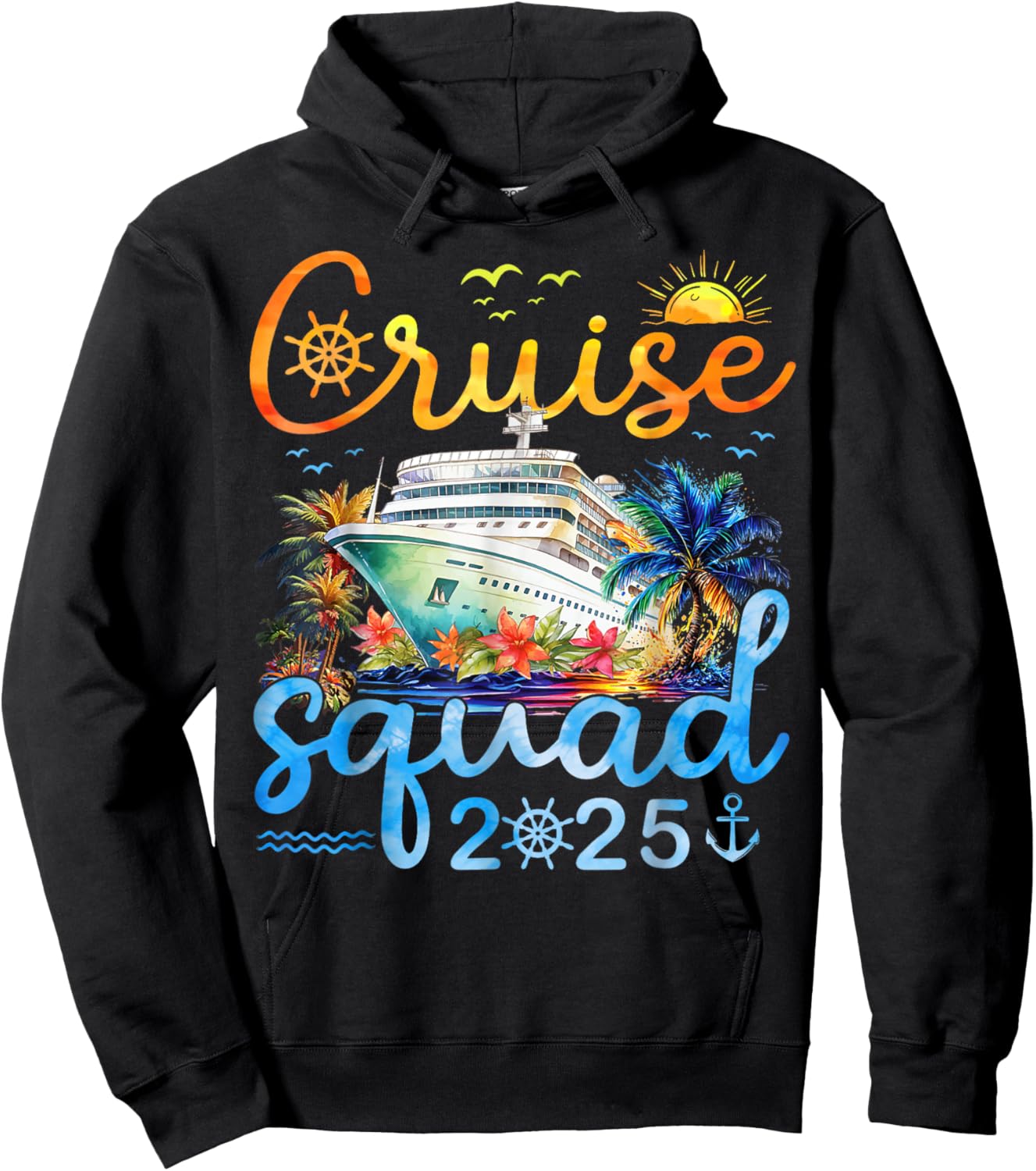 Cruise Squad 2025 Family Group Matching Cruising Vacation Hoodie - Hoodie | Black