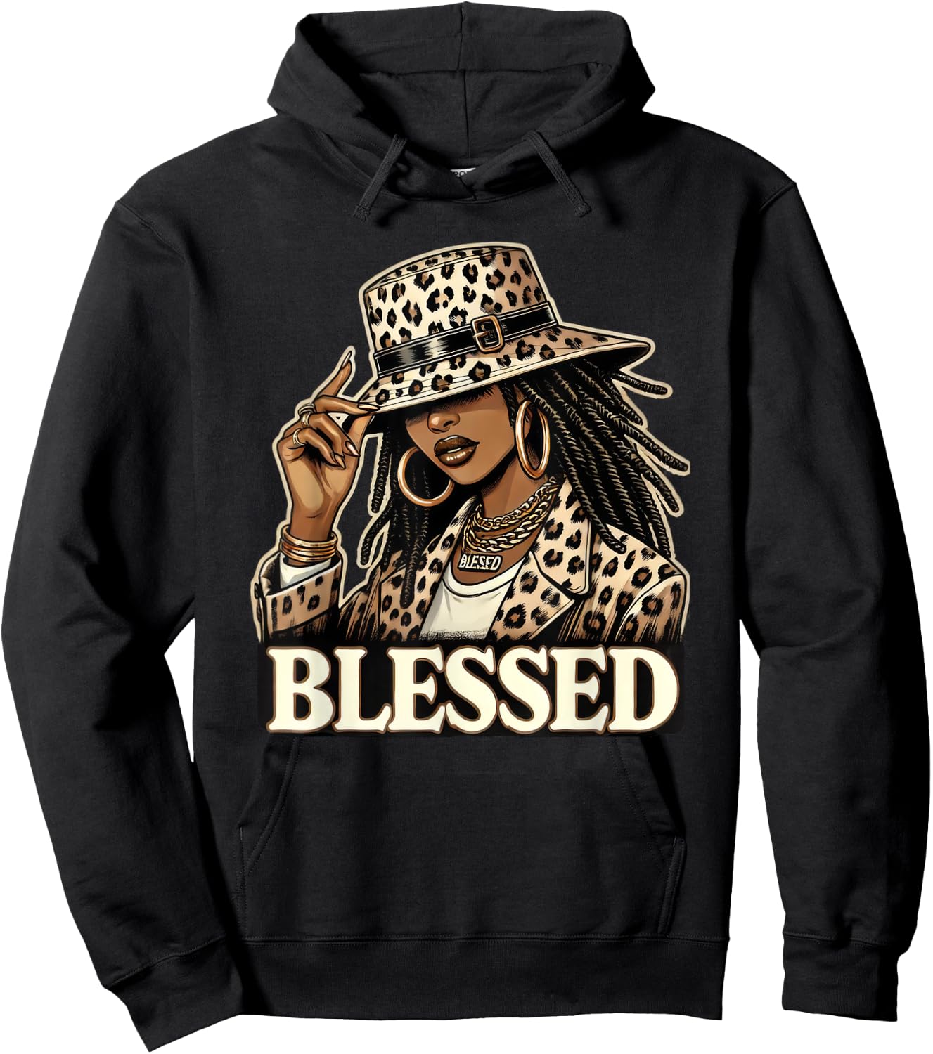 Blessed Black Cowgirl Western Swag African Christian Woman Hoodie - Hoodie | Black