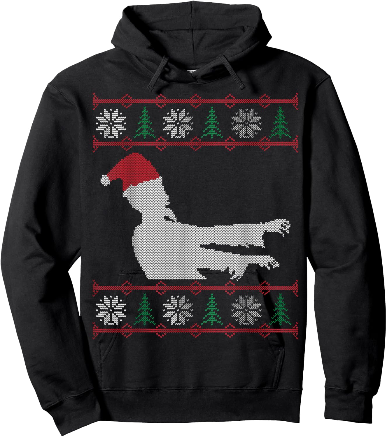 Zombie Santa Ugly Christmas Hoodie - Hoodie | Black
