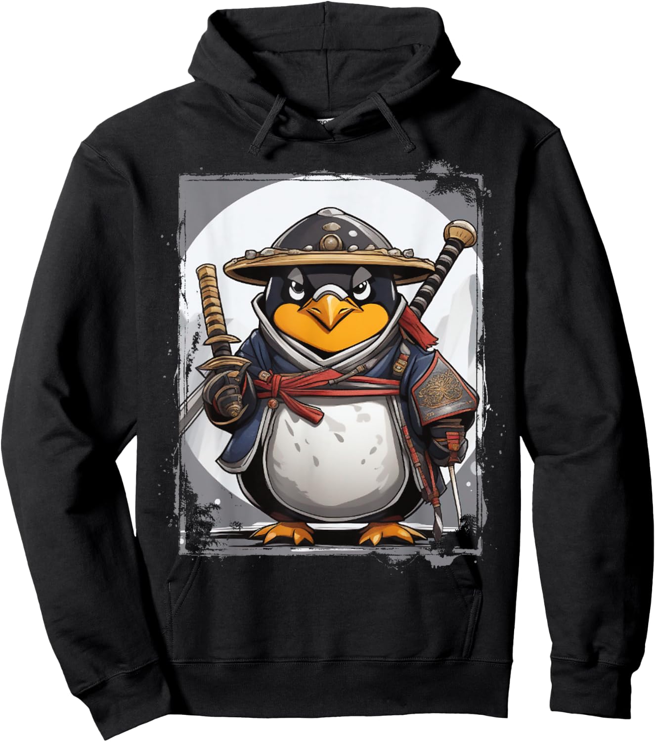 Penguin Linux Samurai Programming Nerd Warrior Hoodie - Hoodie | Black