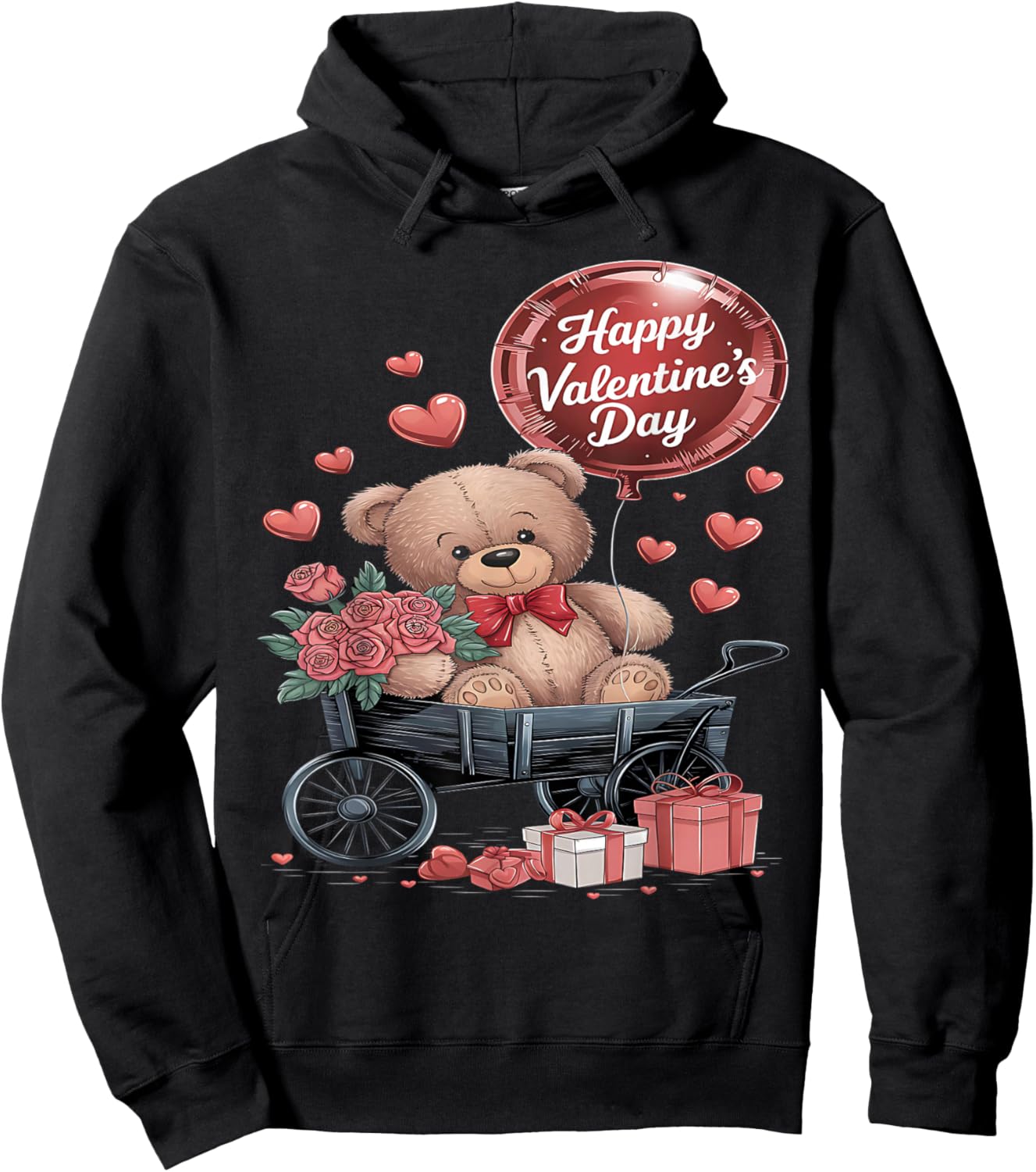 Happy Valentines Shirts Women Girlfriends Cute Valentine Hoodie - Hoodie | Black
