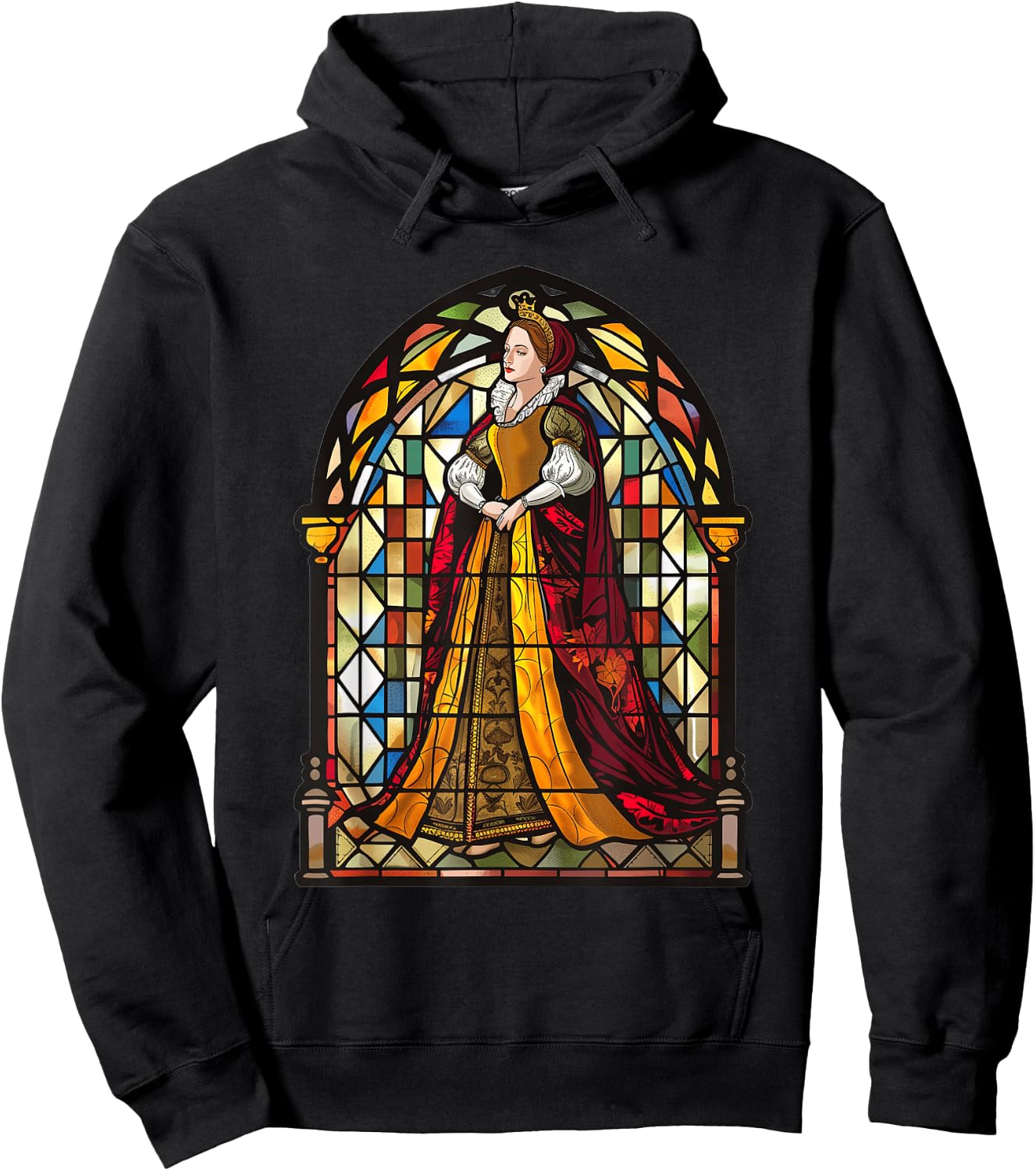Mary Queen Of Scots Stained Glass Hoodie - Hoodie | Black