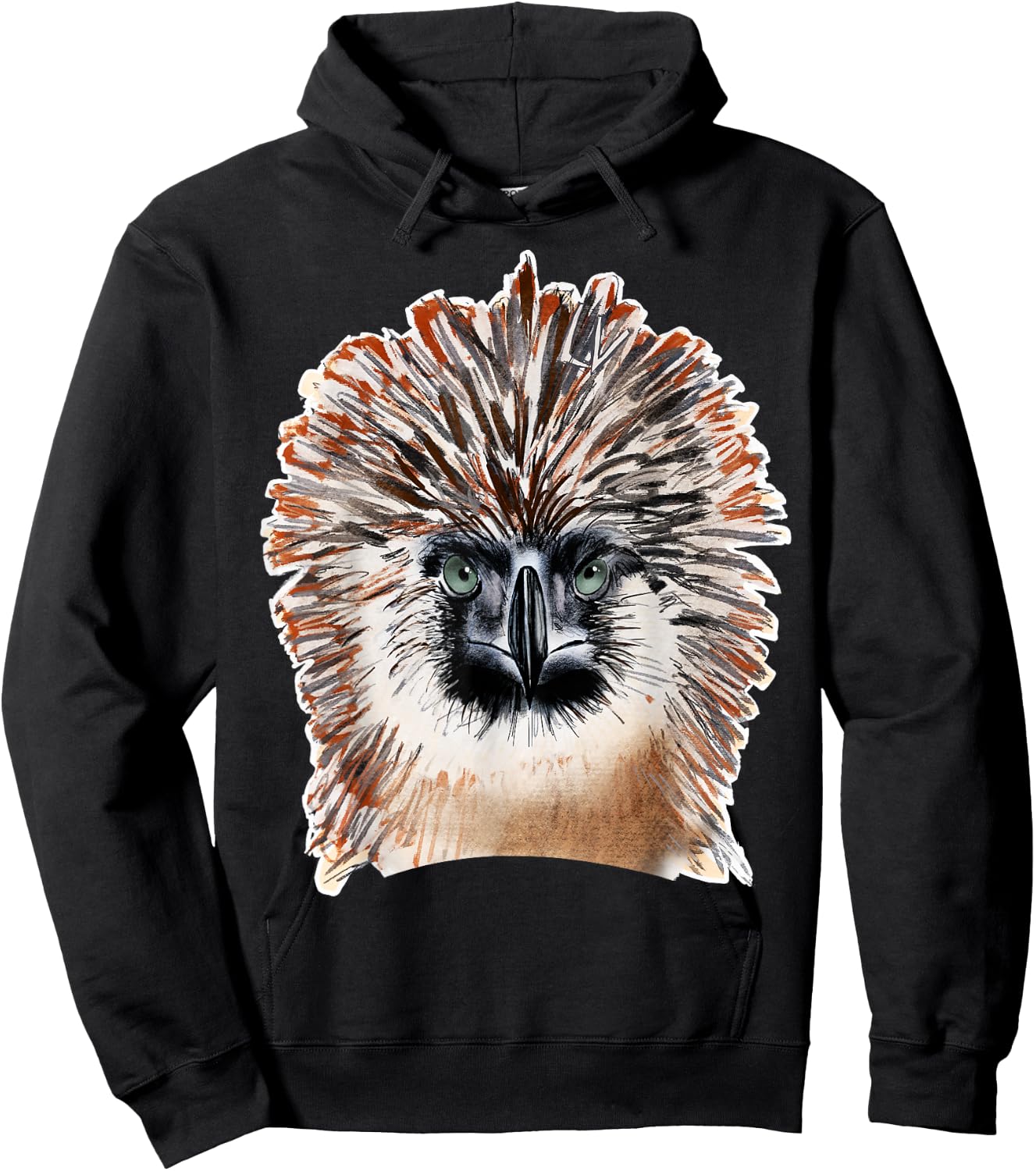 Haribon Philippine Monkey Eating Eagle Hoodie - Hoodie | Black