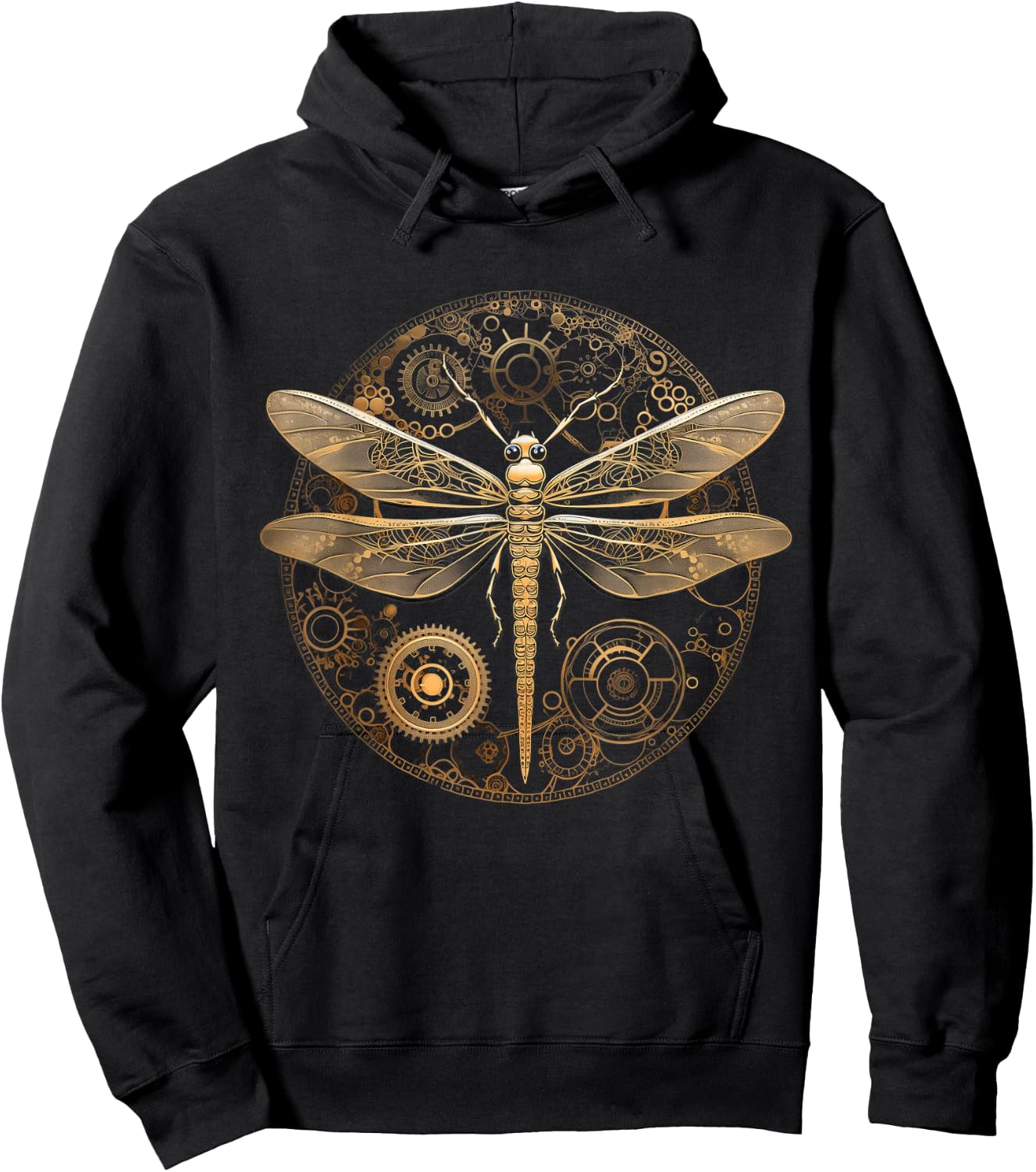 Dragonfly Steampunk Insect Art Goth Gothic Engineer Hoodie - Hoodie | Black