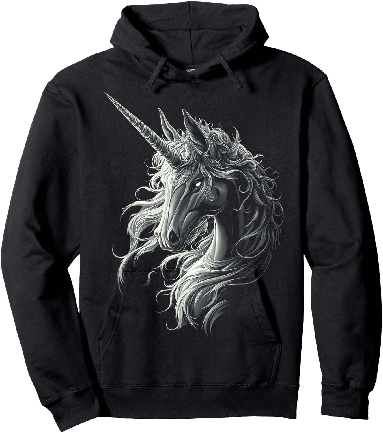 Unicorn Mythical Graphic Fantasy Art Unicorn Hoodie - Hoodie | Black