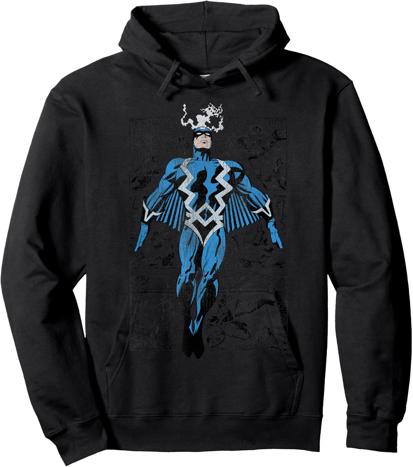 Marvel Inhumans Black Bolt Superhero Comic Panel Portrait Hoodie - Hoodie | Black