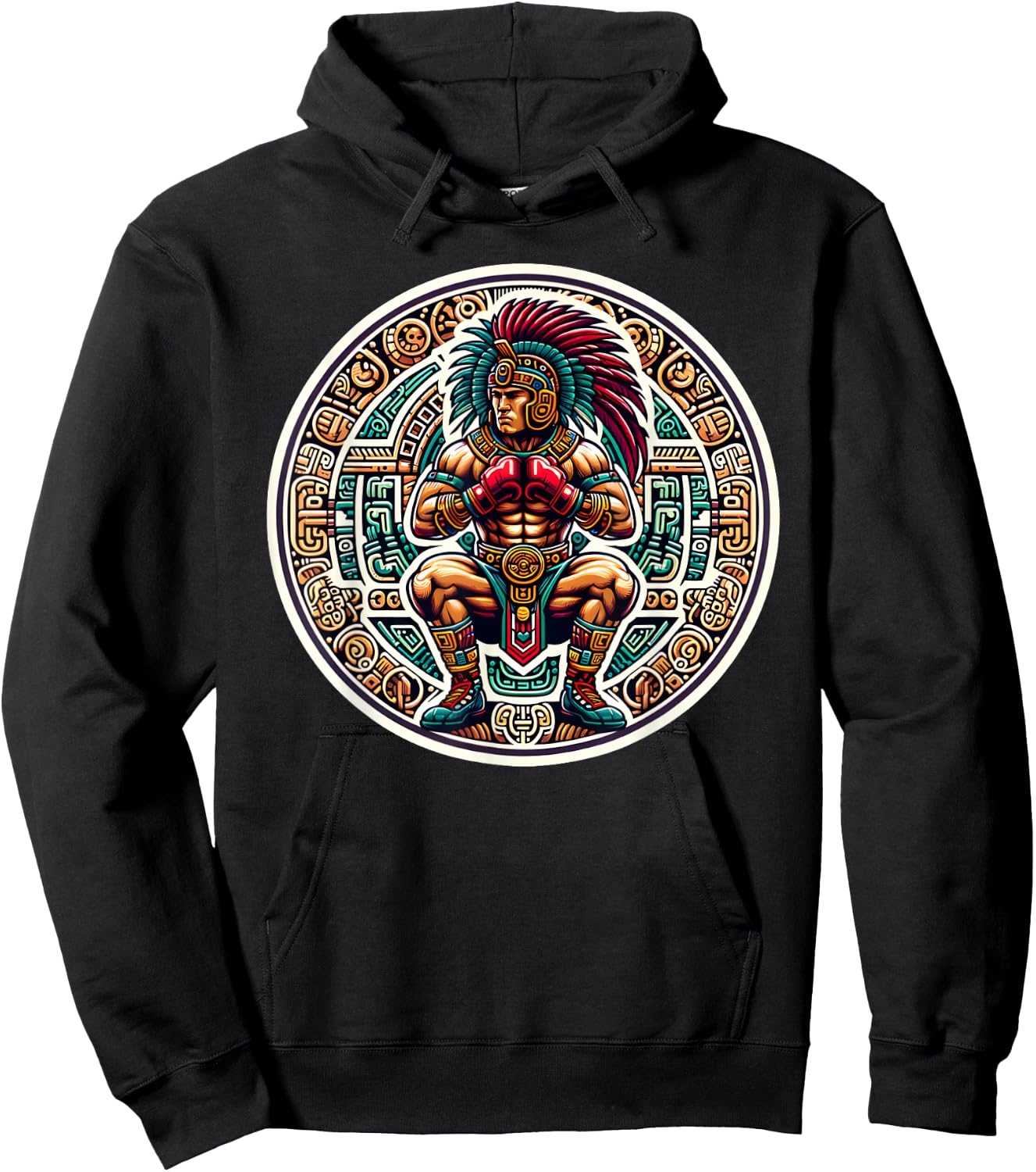 Boxing Mexico Funny Mexican Vintage Style Boxing flag Mexico Hoodie - Hoodie | Black