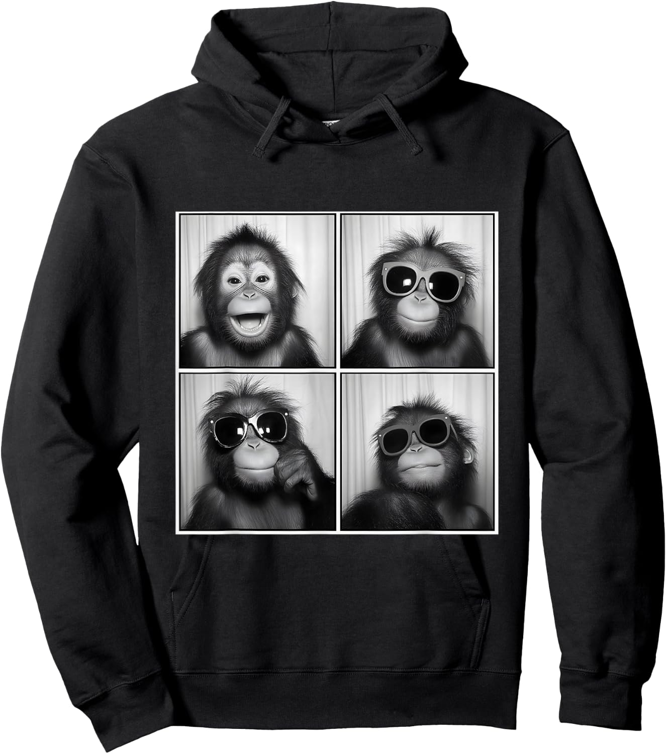 Orangutan baby sunglasses cute orangutan cute Hoodie - Hoodie | Black