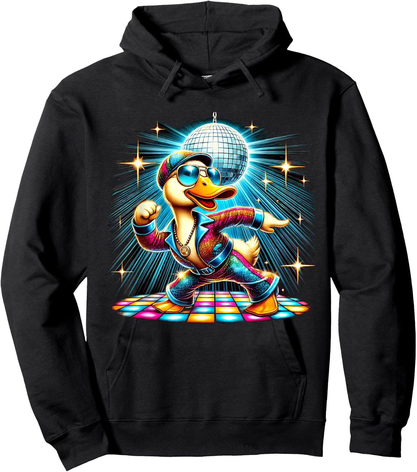 Aesthetic Duck Disco Dancer Hoodie - Hoodie | Black