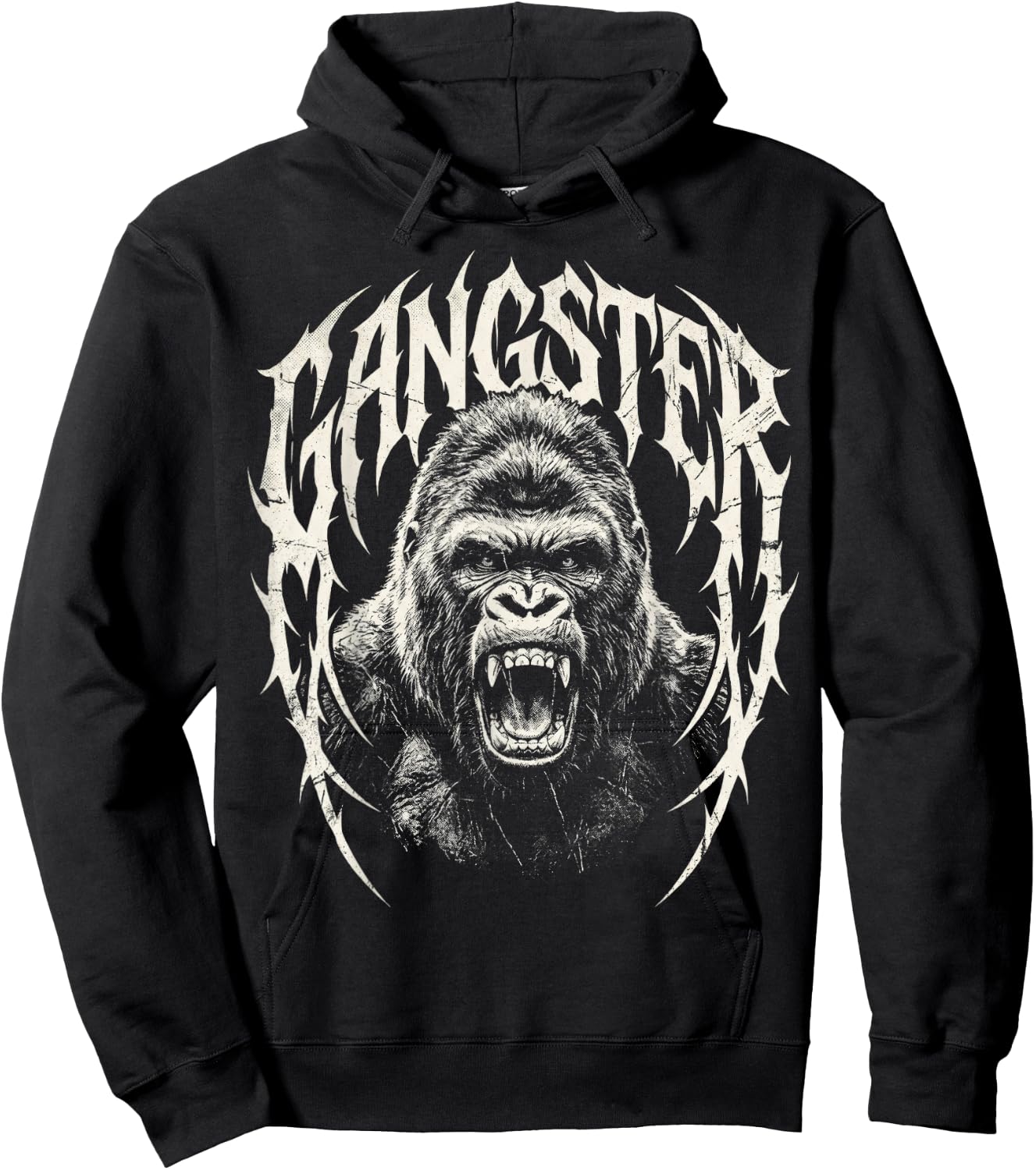 Gorilla Gangster Streetwear Graphic Hoodie - Hoodie | Black
