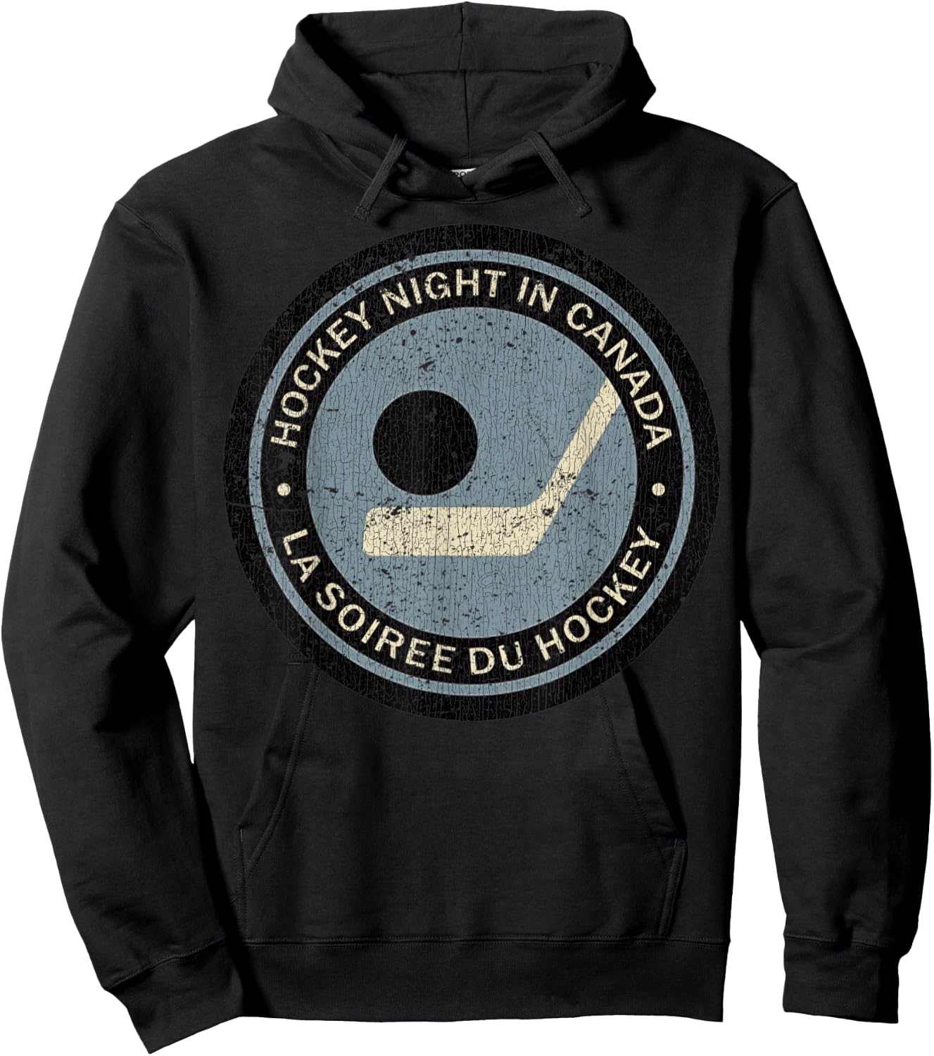 Vintage Hockey Night in Canada Hockey Player Classic Team Hoodie - Hoodie | Black