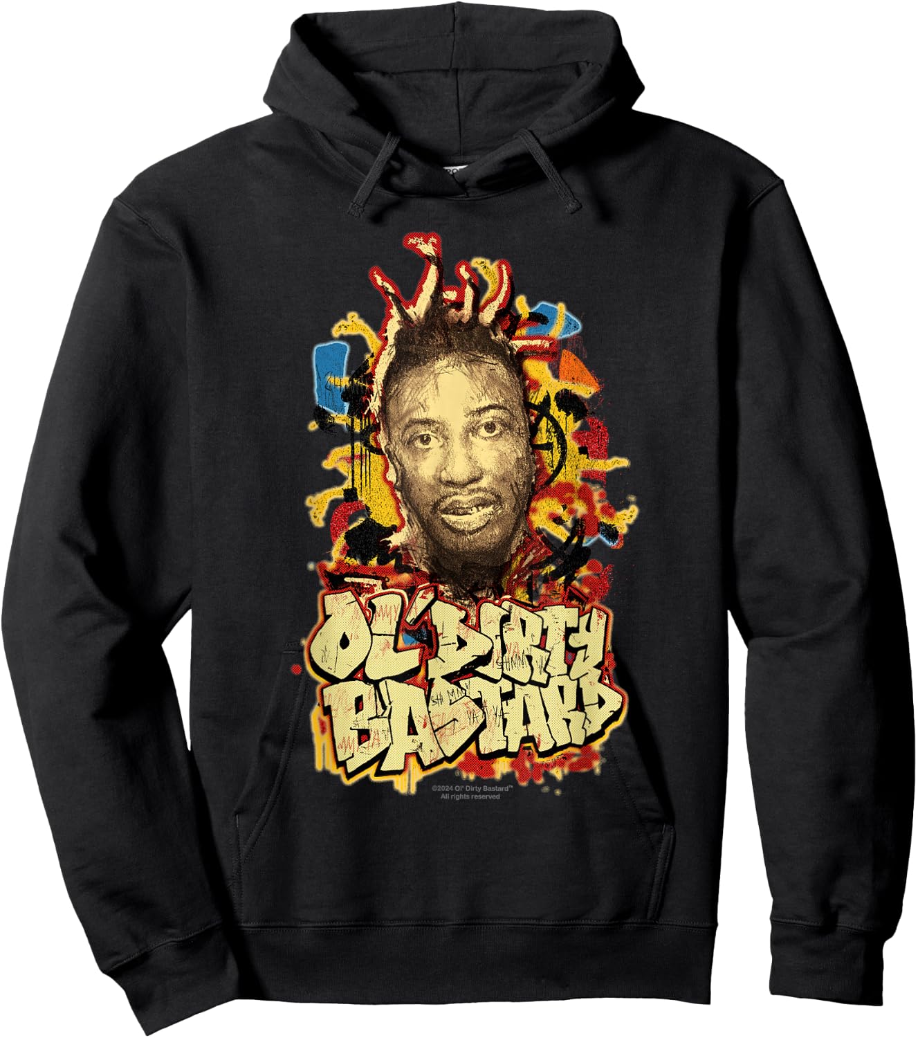 ODB Ol Dirty Ba--ard Splash Graffiti Hip Hop Rap Retro 90s Hoodie - Hoodie | Black