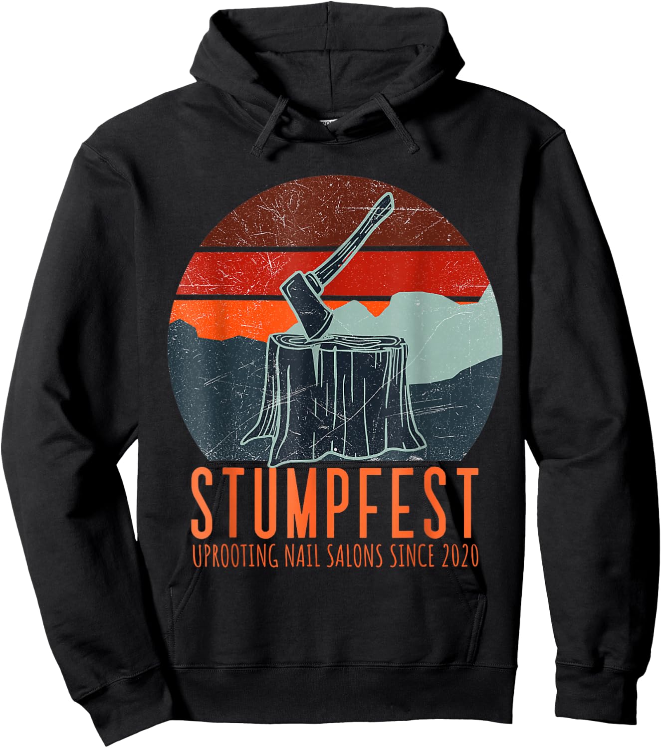 Stumpfest Uprooting Nail Salons Comedy Festival Vintage Hoodie - Hoodie | Black