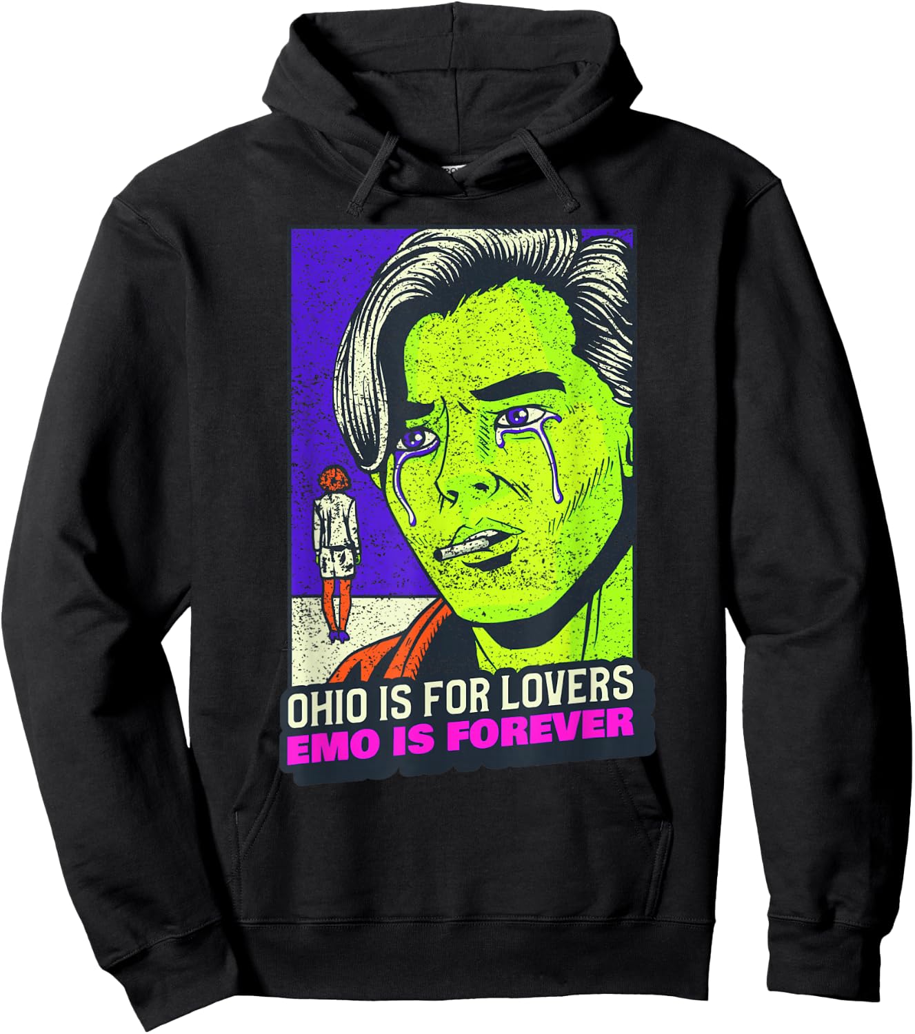 Cool Emo Rock Music Poster Art 2000's Band Concert Hoodie - Hoodie | Black
