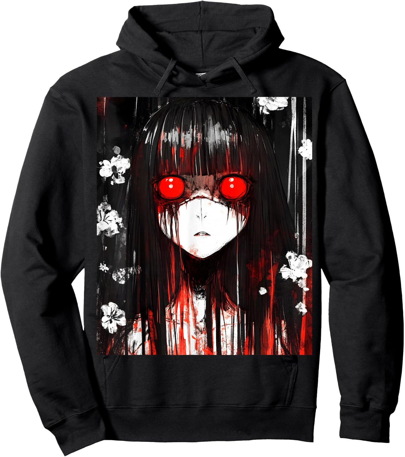 Japan Horror Anime Manga Japanese Creepy Kawaii Goth Hoodie - Hoodie | Black