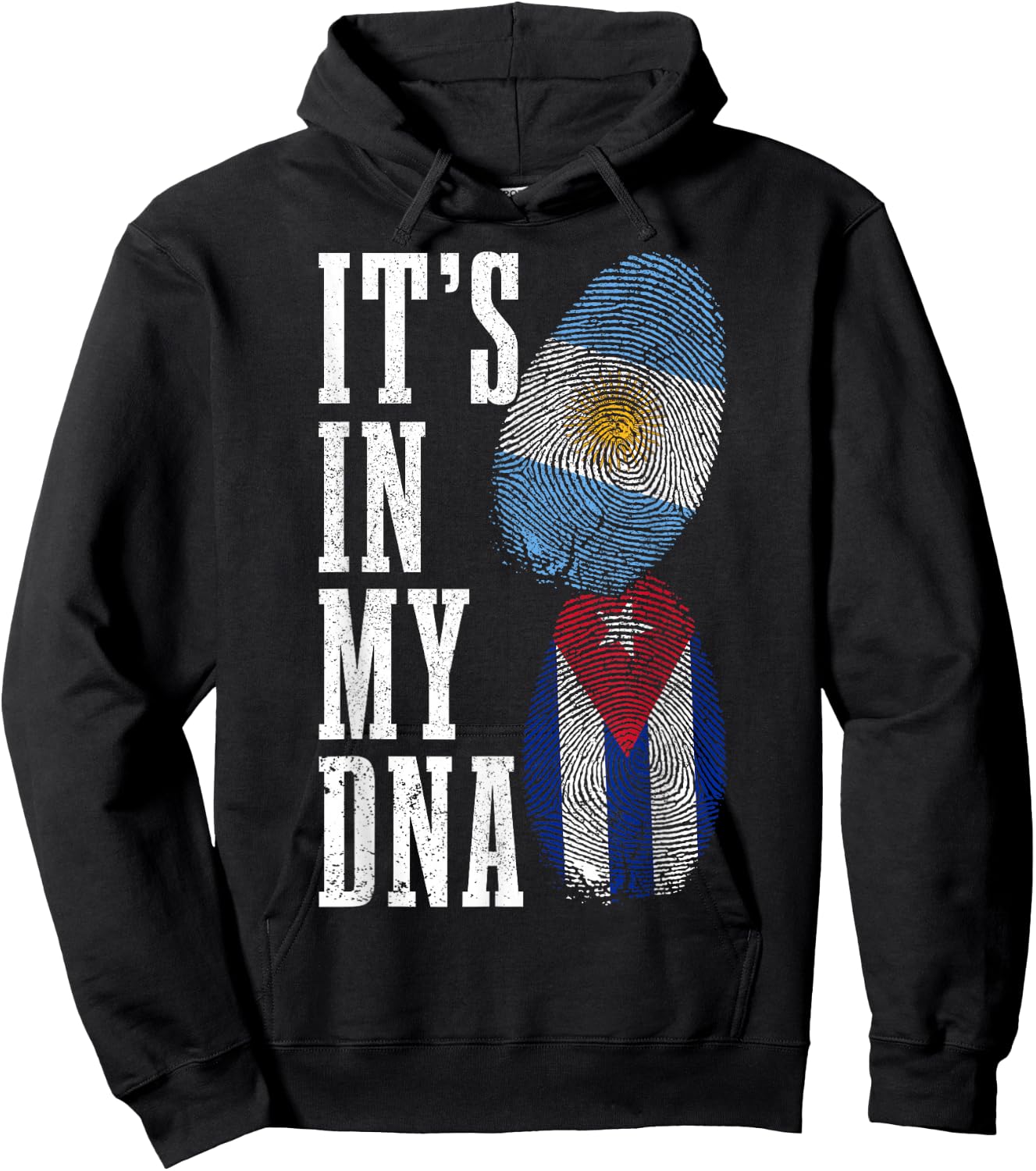Cuba Argentina It's In My DNA Argentinian Pride Cuban Roots Hoodie - Hoodie | Black