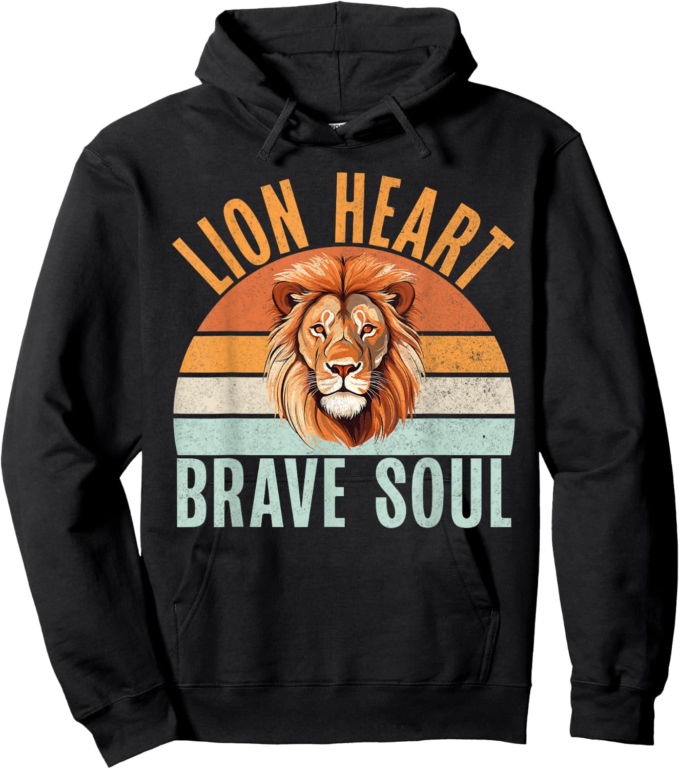 Lion Heart Brave Soul Lion Hoodie - Hoodie | Black