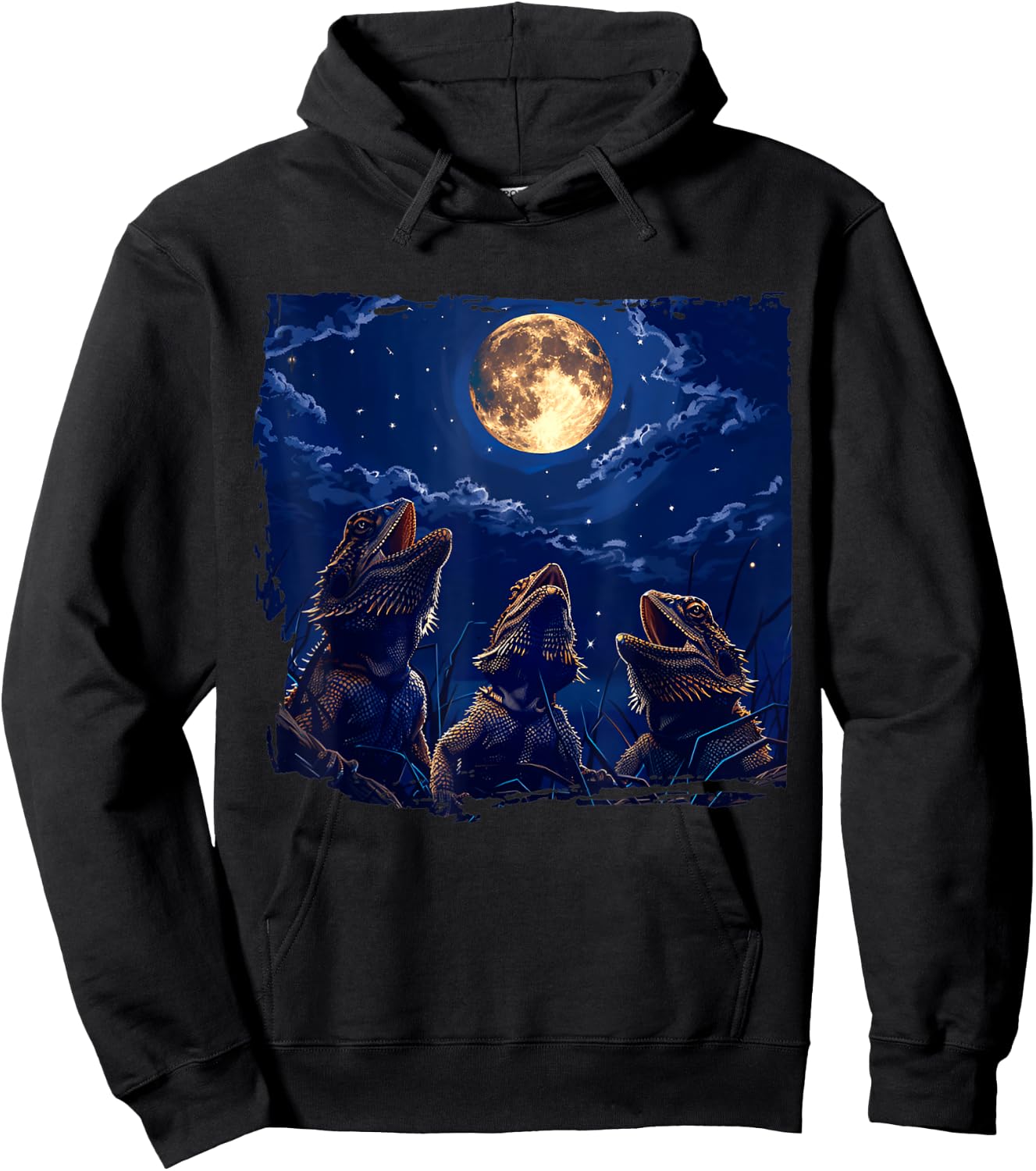 Bearded Dragons Howl At Moon Bearded Dragons Owner Hoodie - Hoodie | Black