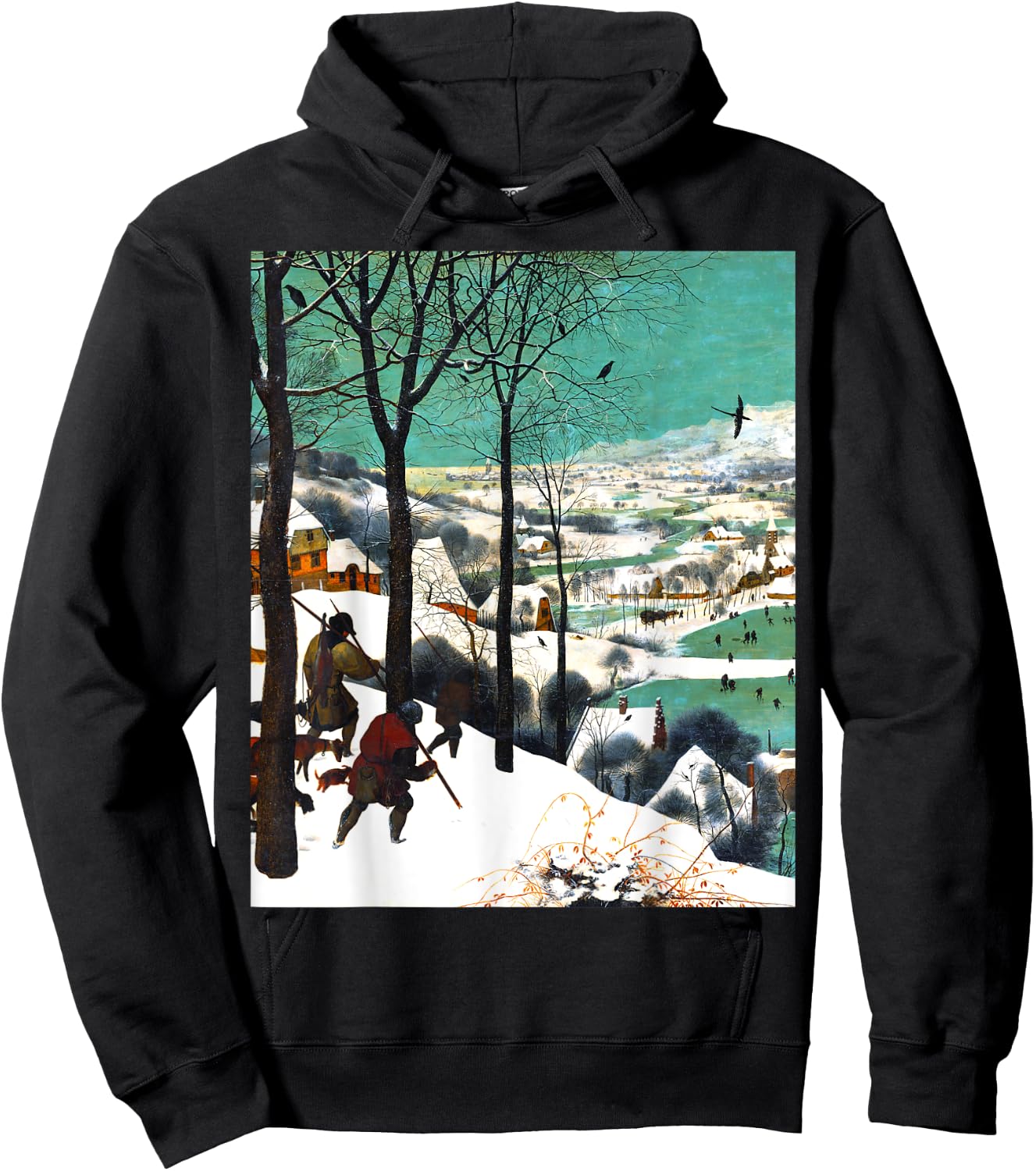 Hunters in the Snow Pieter Bruegel the Elder Renaissance Art Hoodie - Hoodie | Black