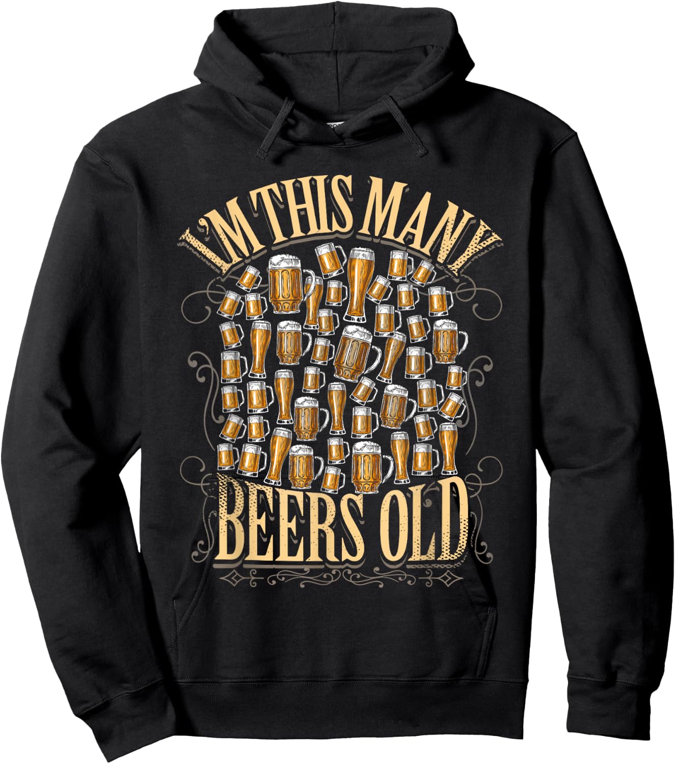 50th Birthday Gift 50 Year Beer Lover Im This Many Beers Old Hoodie - Hoodie | Black