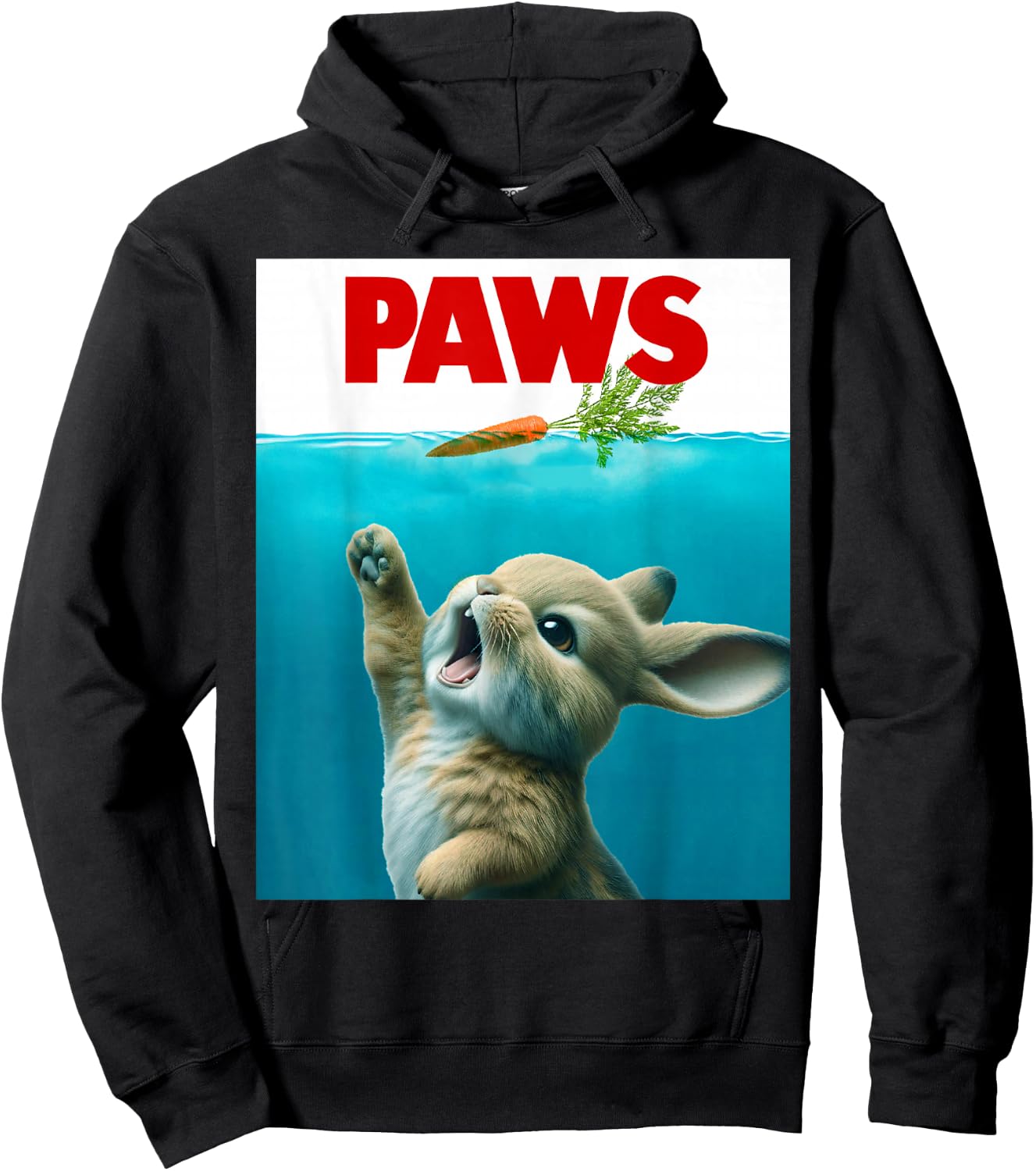 Paws Cute Bunny Hoodie - Hoodie | Black