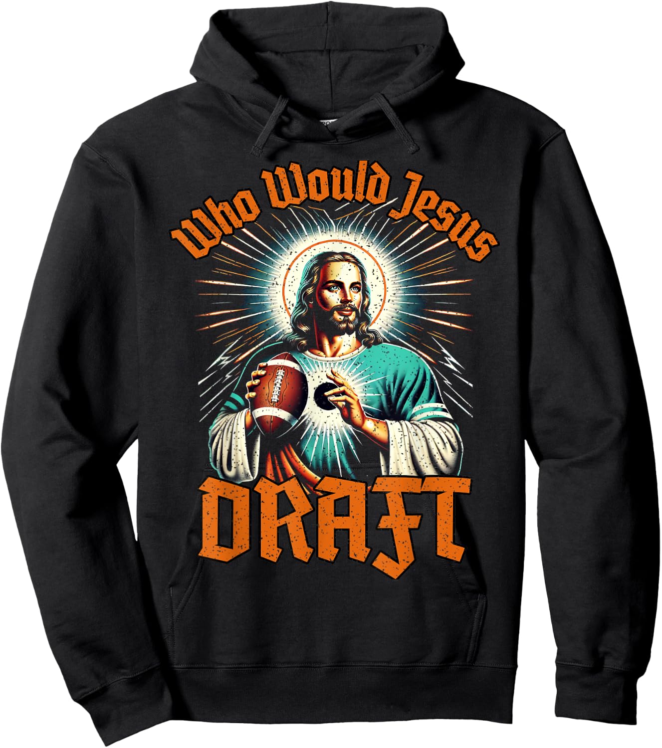 Fantasy Football Champion Who Would Jesus Draft Party Hoodie - Hoodie | Black