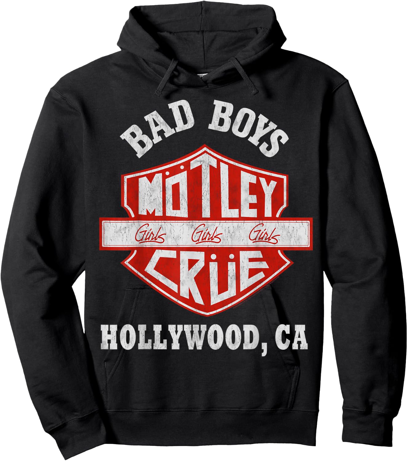 Mötley Crüe – Bad Boys Shield Hoodie - Hoodie | Black