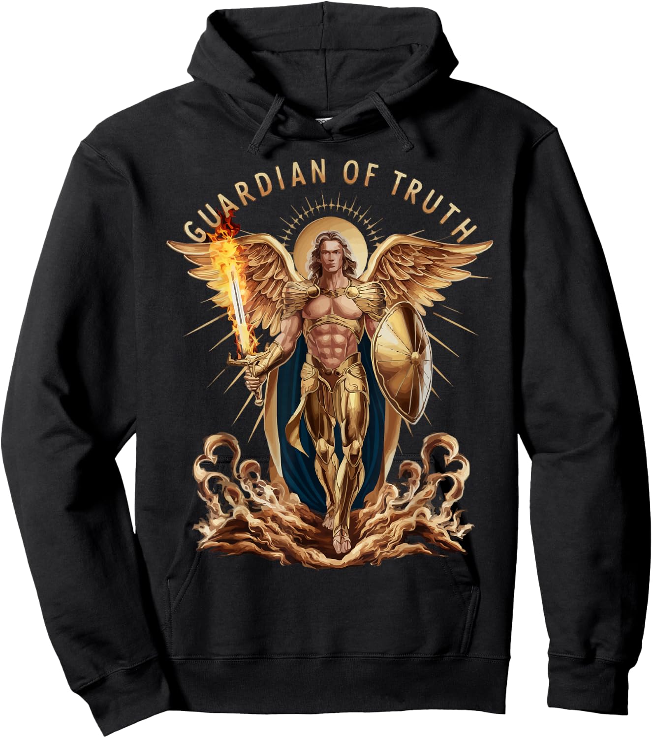 Archangel Michael Catholic Christianity Guardian Angel Hoodie - Hoodie | Black