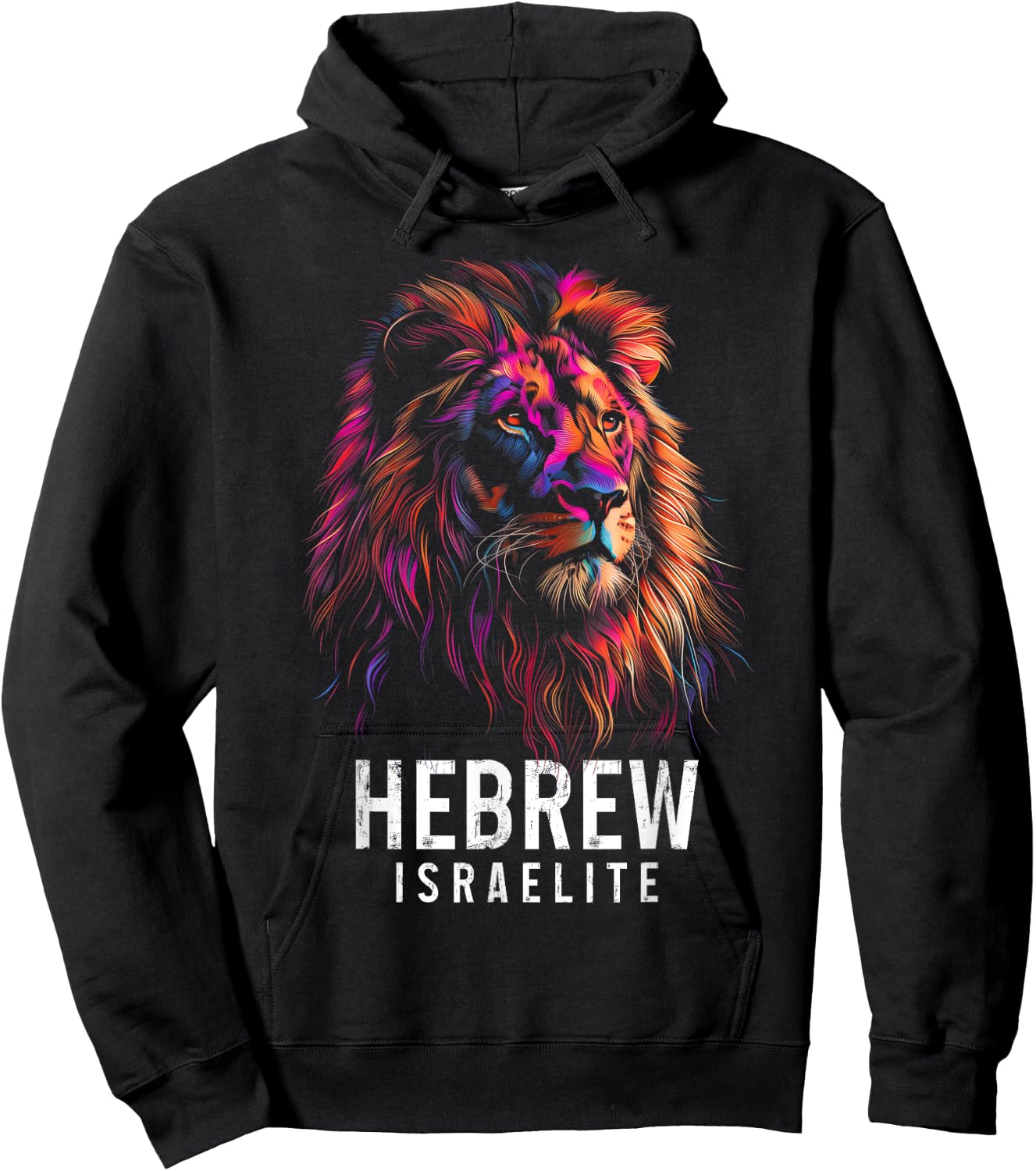 Hebrew Israelite Lion Of Judah Tribe YHWH Jew Jewish Yah Hoodie - Hoodie | Black