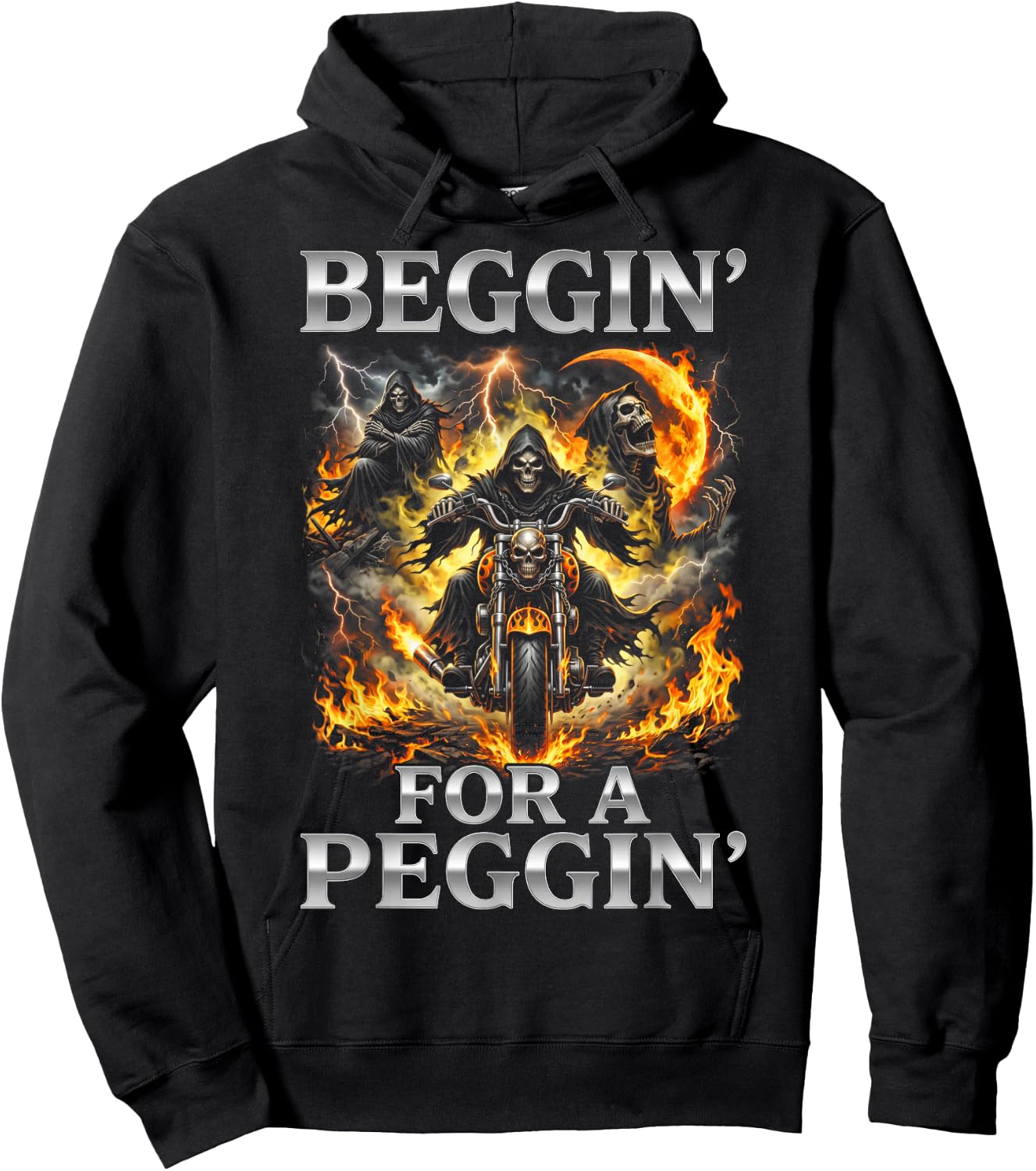 White Trash Party Attire Men Funny Beggin for A Peggin Hoodie - Hoodie | Black