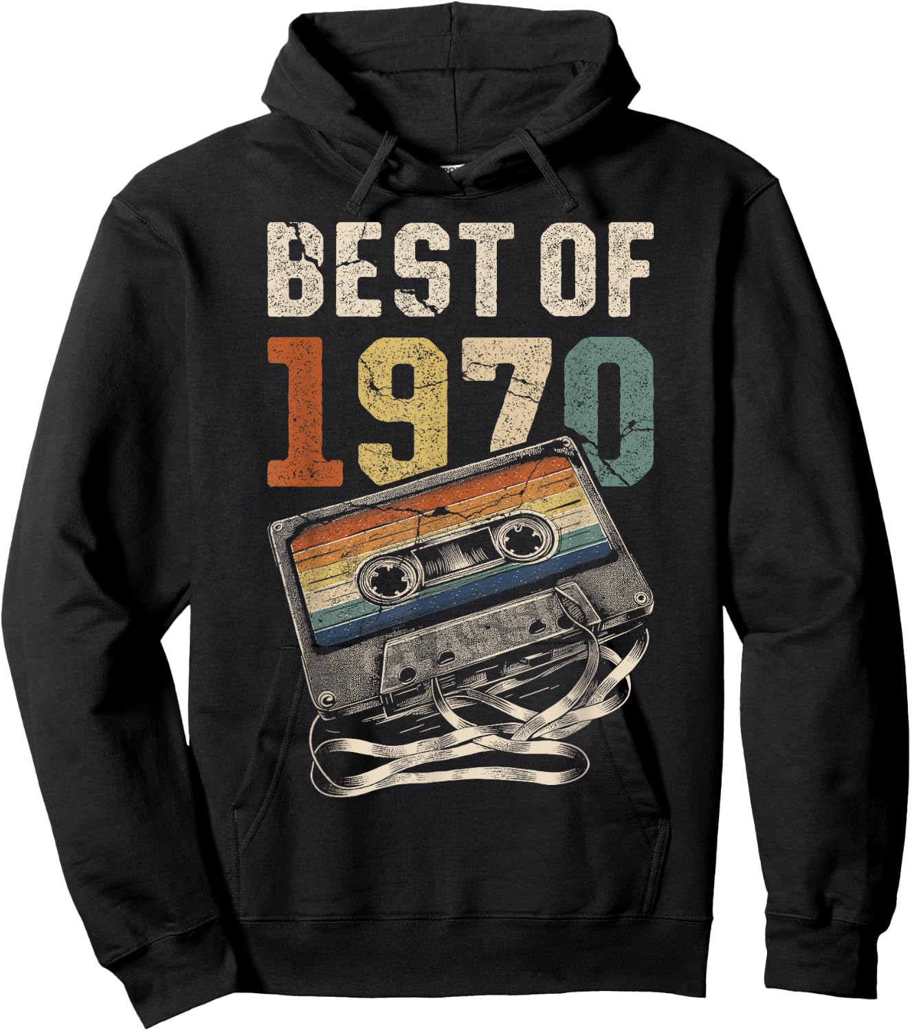 Best of 1970 Cassette 56 Years Music Retro Birthday Hoodie - Hoodie | Black