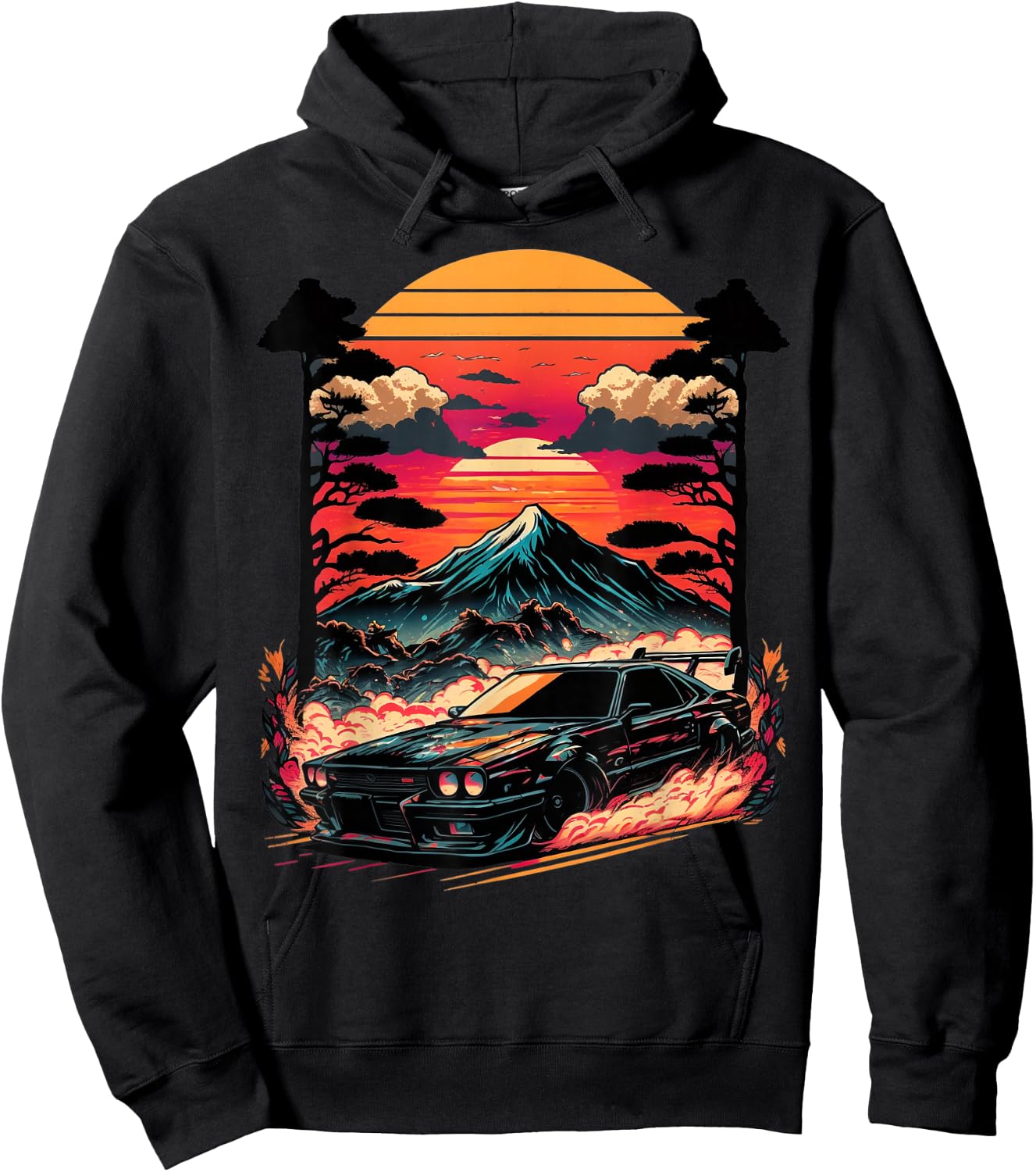 Japanese Car Racing Drifting Lover Racing Cars JDM Legend Hoodie - Hoodie | Black
