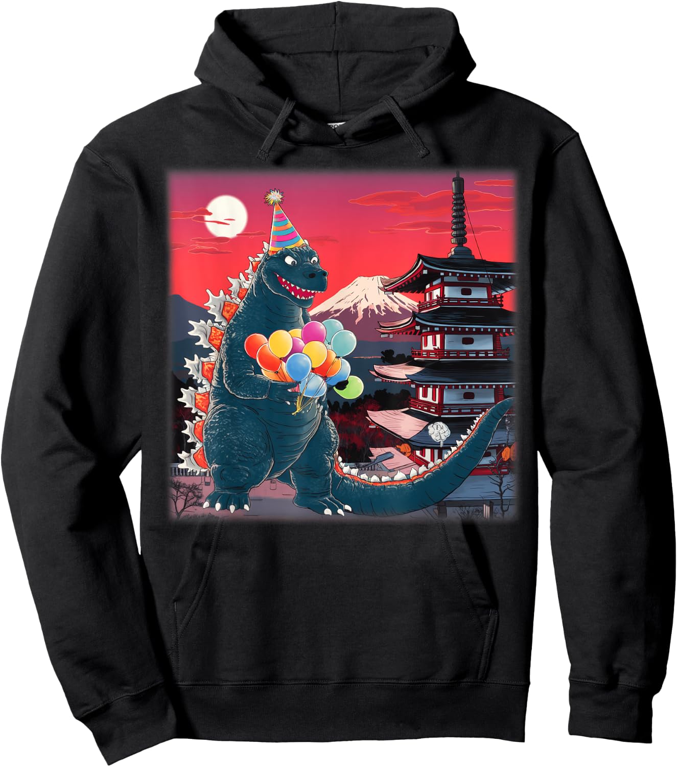 Kaiju Birthday Party Japan Monster Movie Bday Decorations Hoodie - Hoodie | Black