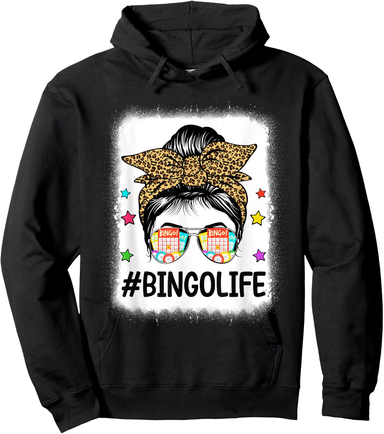 Funny Bingo Life Bingo Messy Buns Gambling Bingo Hoodie - Hoodie | Black
